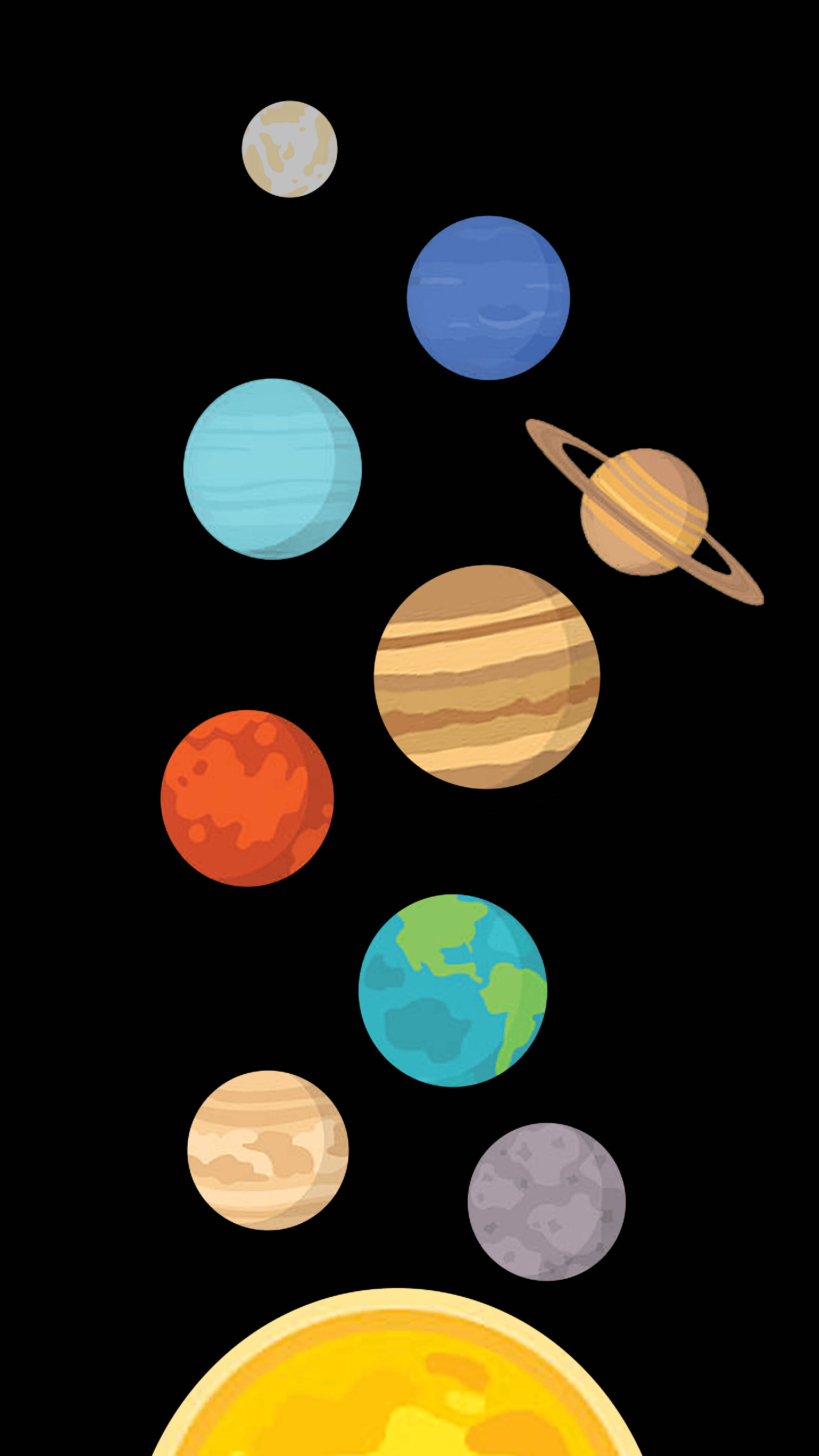 colorful solar system, 4K ultra, iPhone, 4K Phone Wallpaper