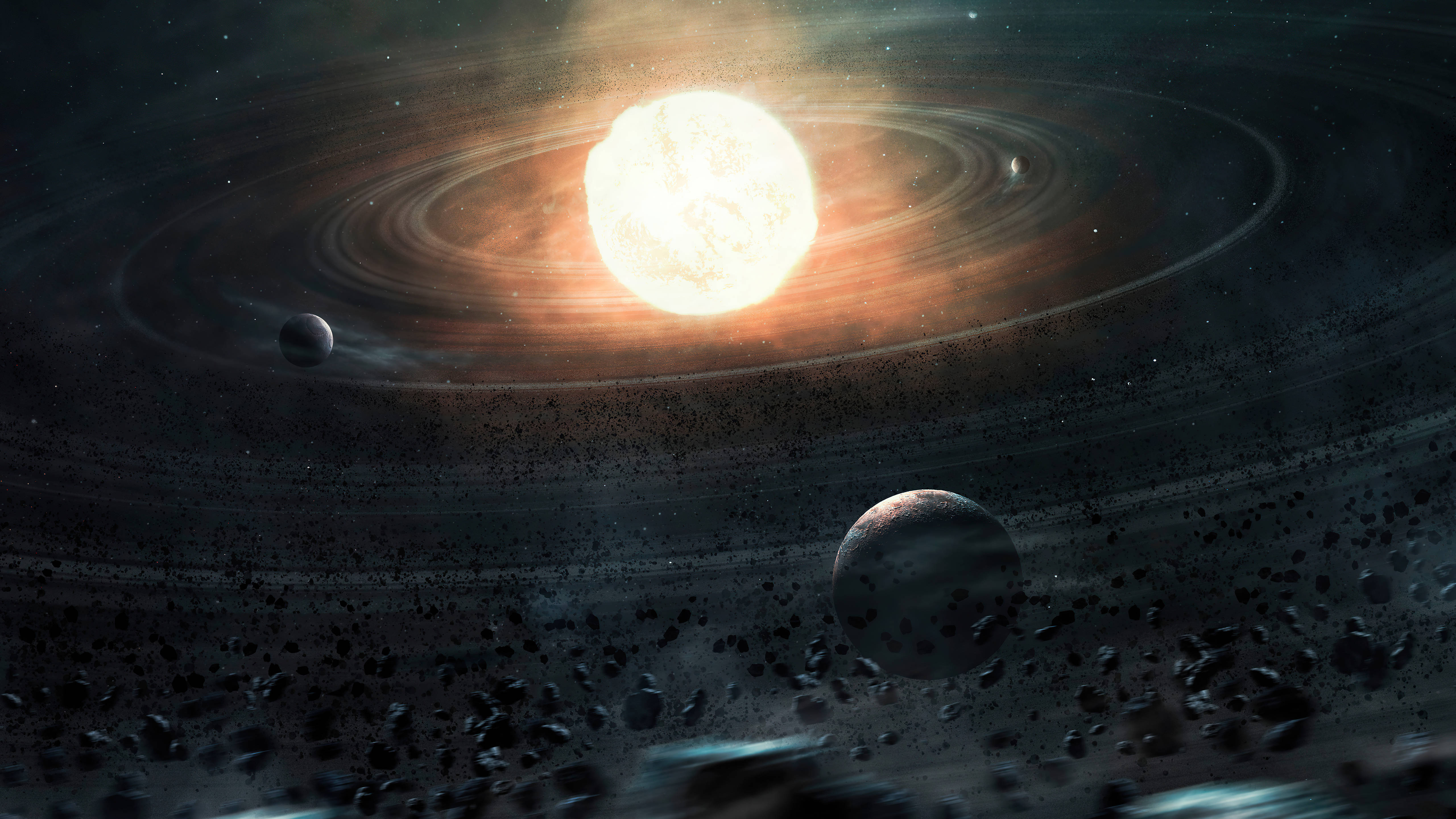 Solar System, psychedelic, 4K, 5K Desktop Wallpaper