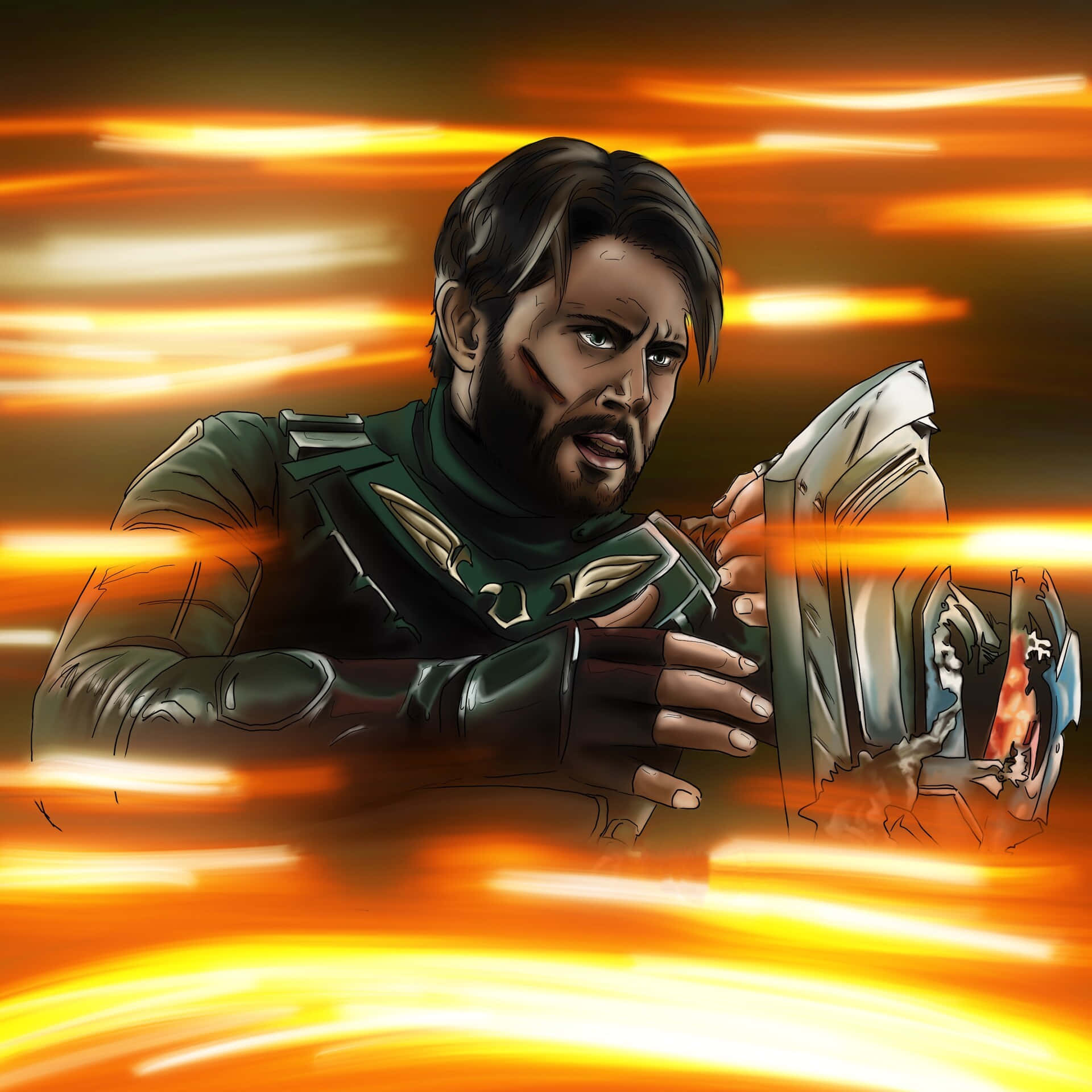 Soldier Boy, green armor, broken sword, Full HD Desktop Wallpaper