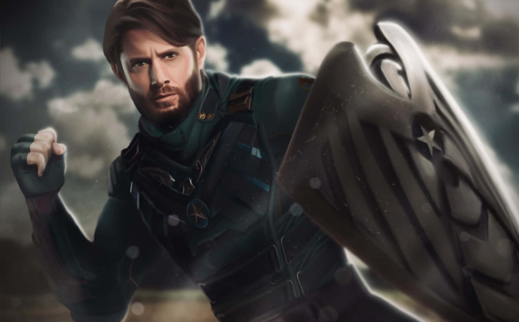 Soldier Boy, heroic stance, star-emblazoned shield, HD Desktop Wallpaper