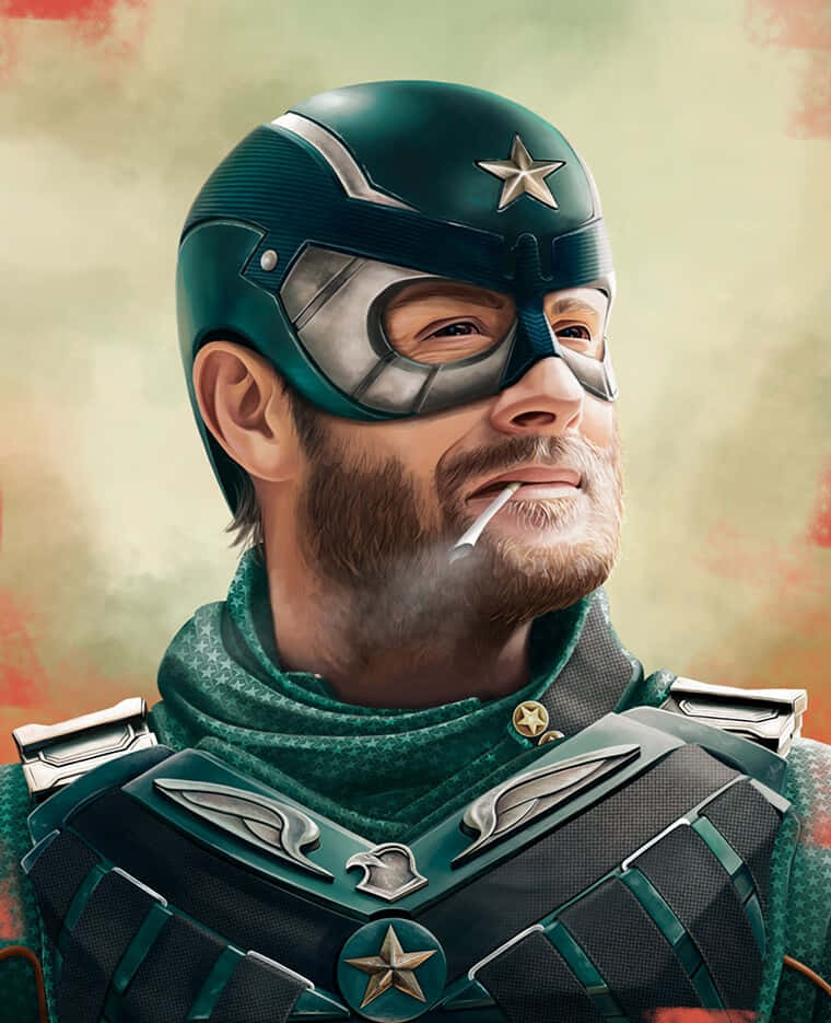 Soldier Boy, green star-adorned helmet, armor, SD Phone Wallpaper