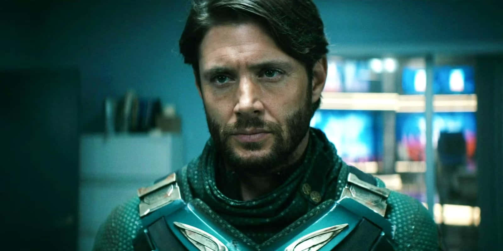 Soldier Boy, teal armored suit, silver winged emblems, HD Desktop Wallpaper