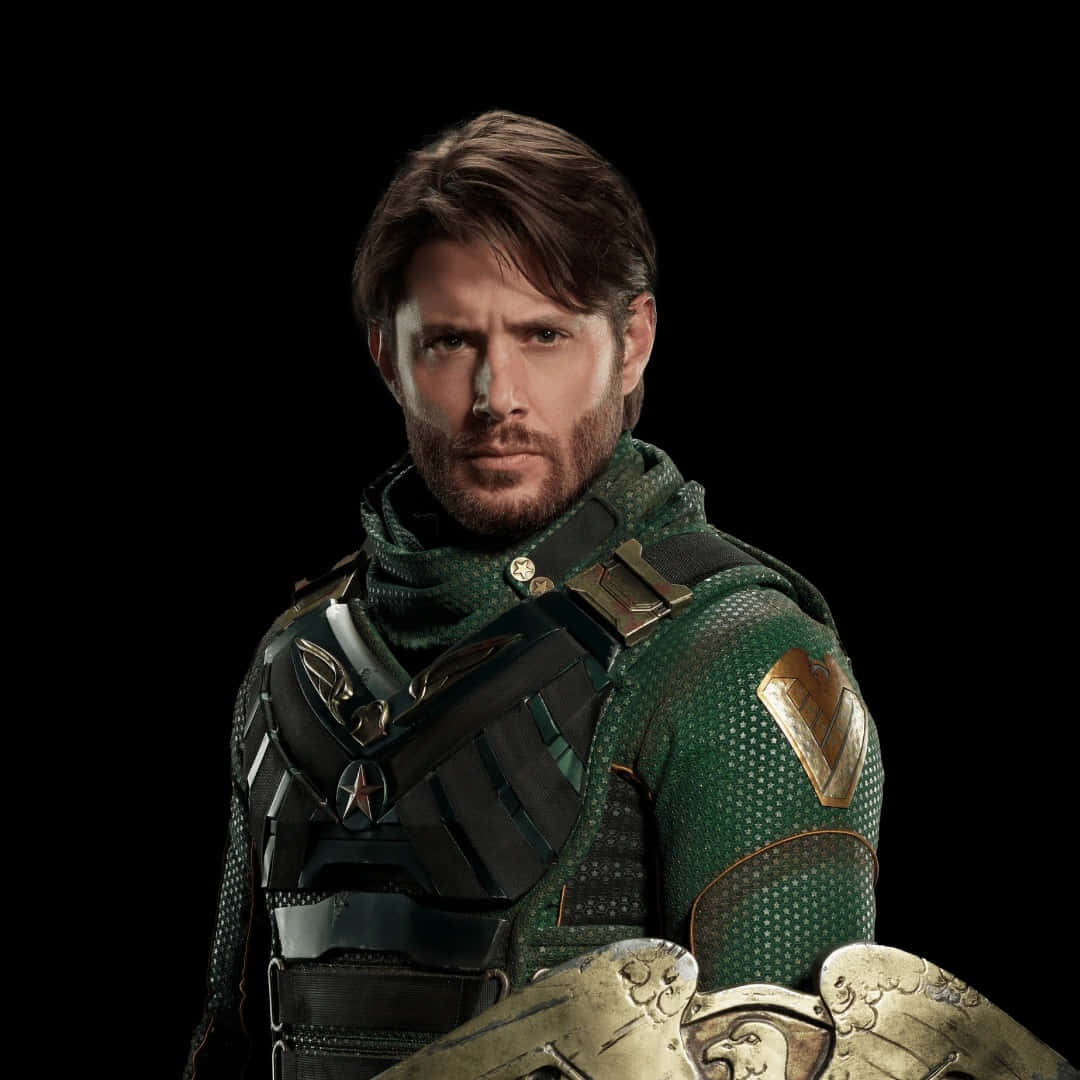 Soldier Boy, green armored gear, gold accents, SD Desktop Wallpaper