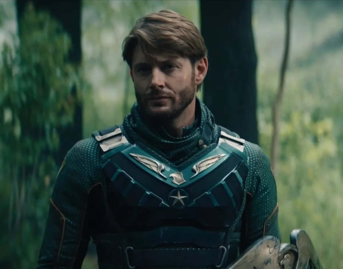 Soldier Boy, teal and silver armored gear, misty forest, SD Desktop Wallpaper