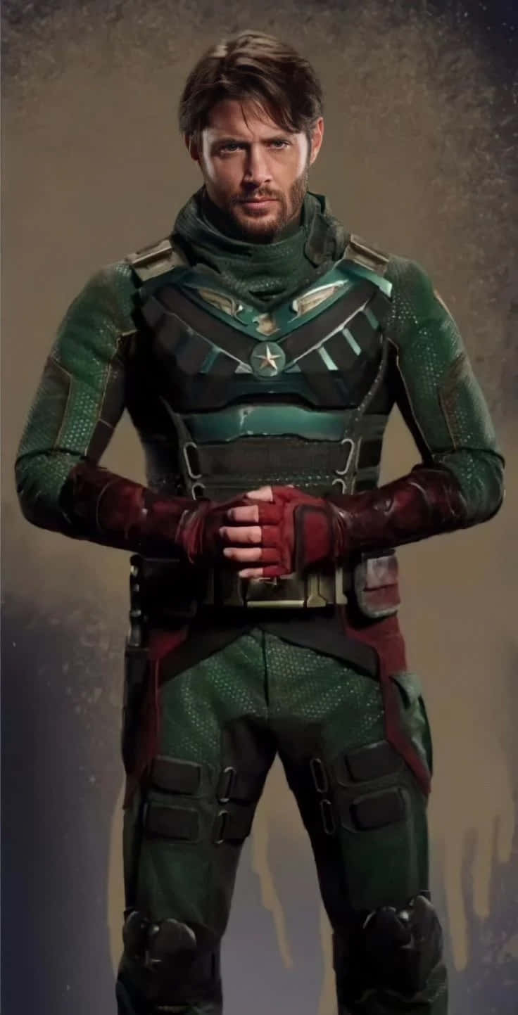 Soldier Boy, green and red armored suit, gritty textured background, HD Phone Wallpaper