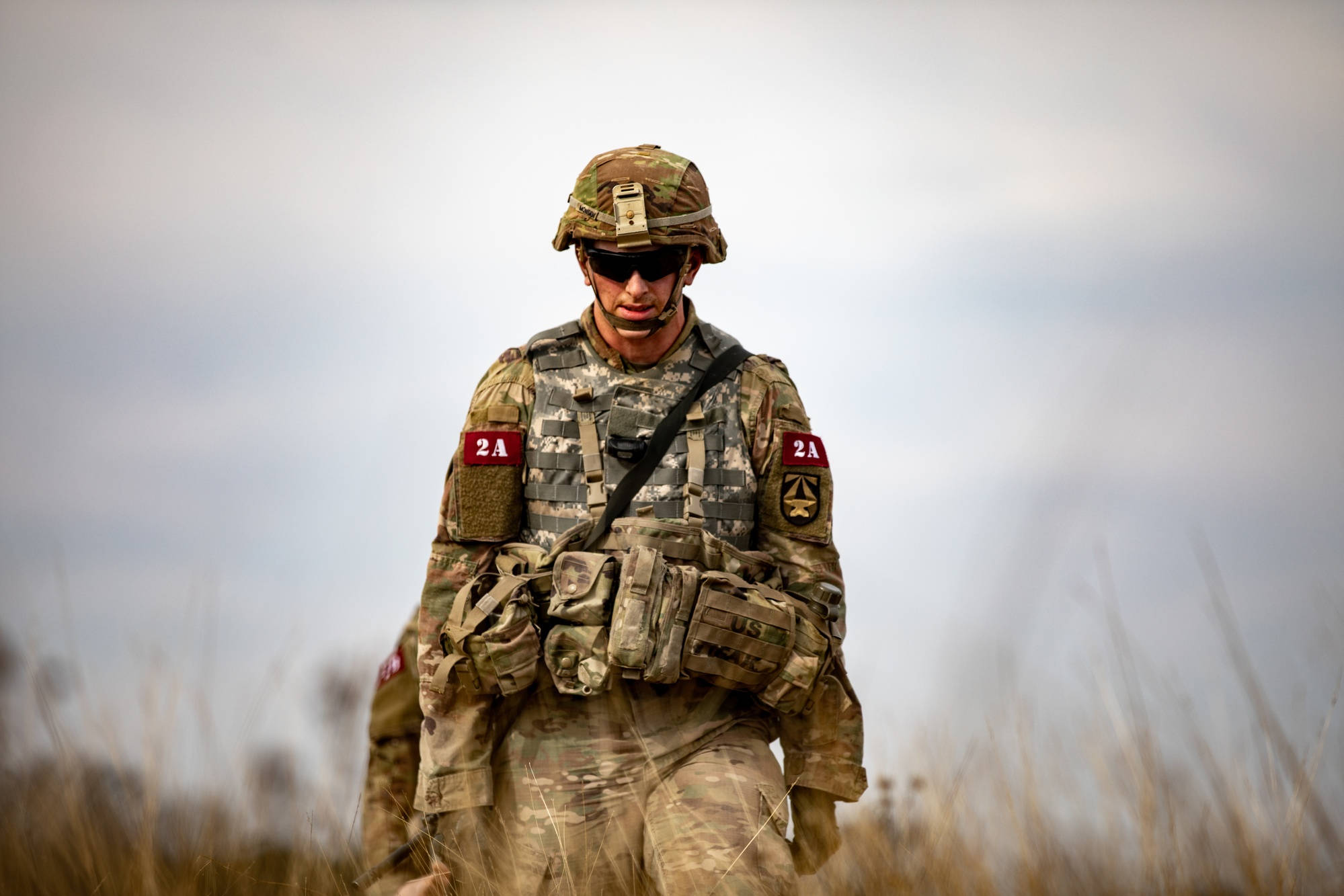 military soldier, camouflage gear, sunglasses, Full HD Desktop Wallpaper