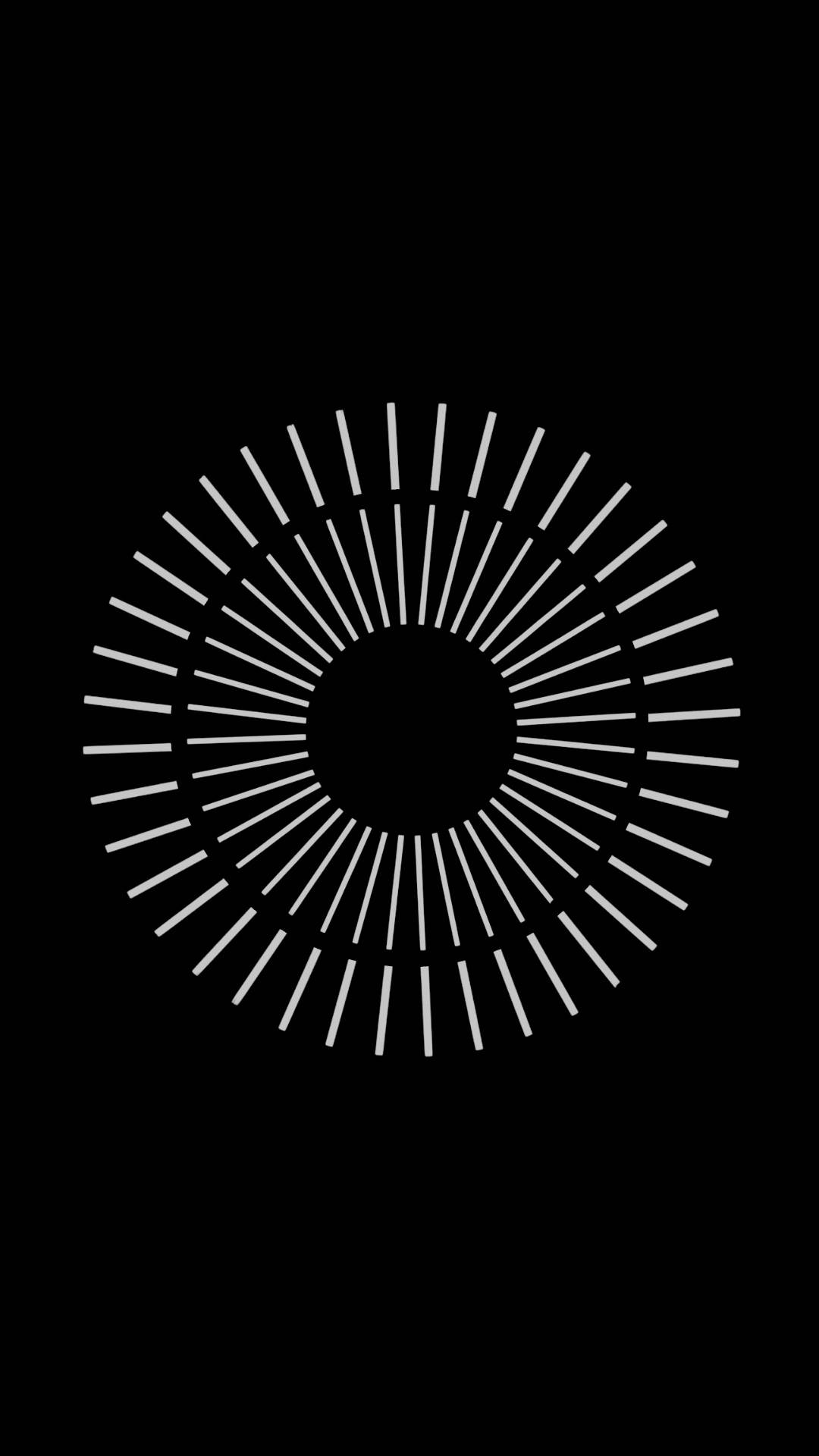 Solid Black 4K, white bars, circle, Full HD Phone Wallpaper