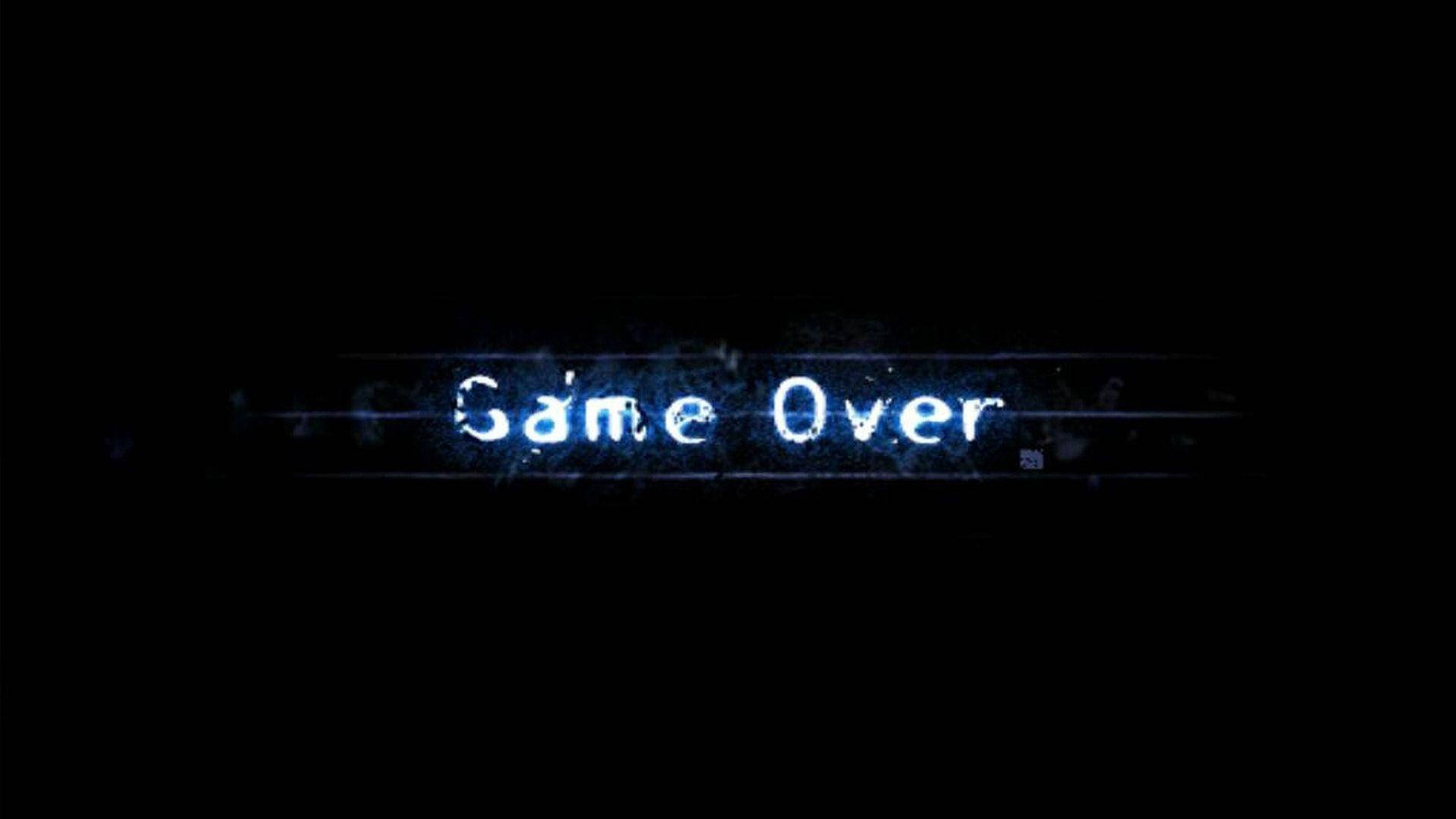 Solid Black 4K, electric blue, pitch-black background, Full HD Desktop Wallpaper