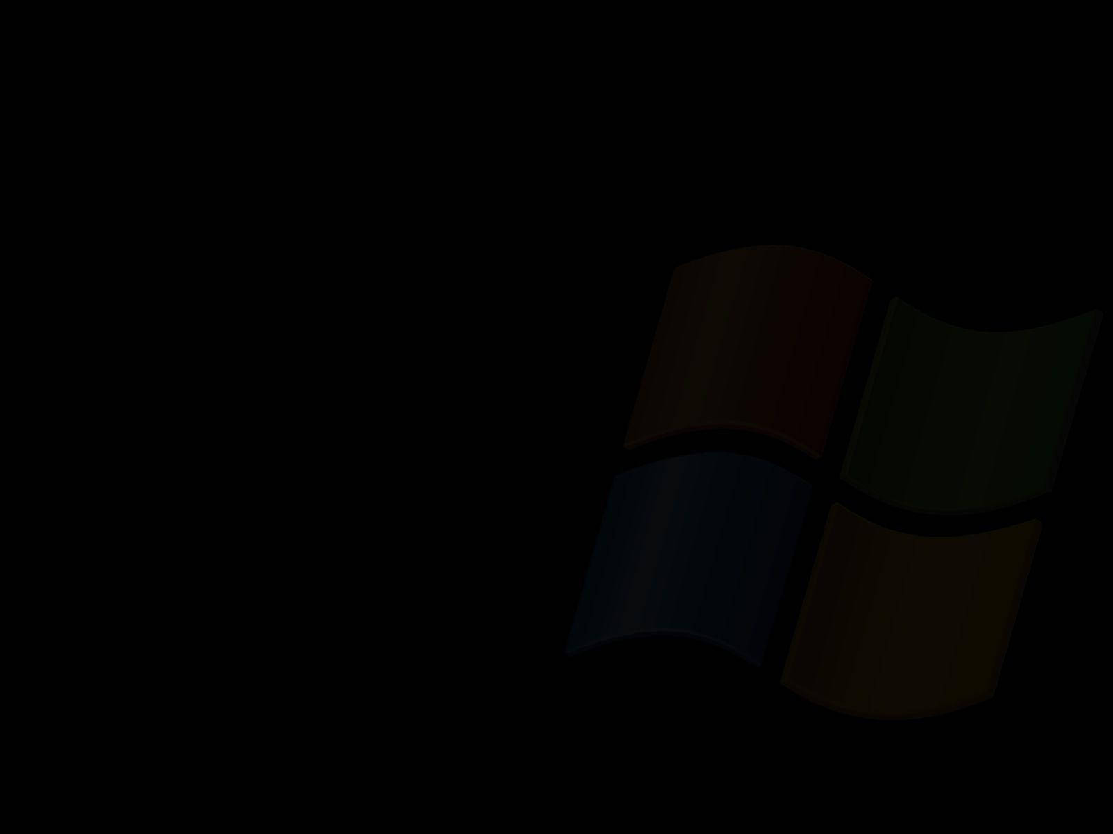 Solid Black 4K, dimmed windows logo, red green blue yellow panels, HD Desktop Wallpaper