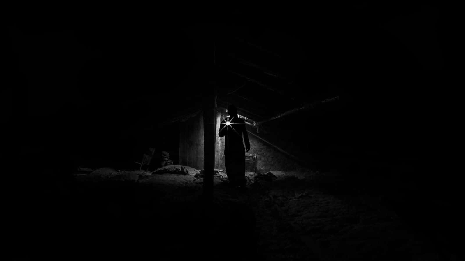 1600 x 900, pitch-black attic, bright flashlight, HD Desktop Wallpaper