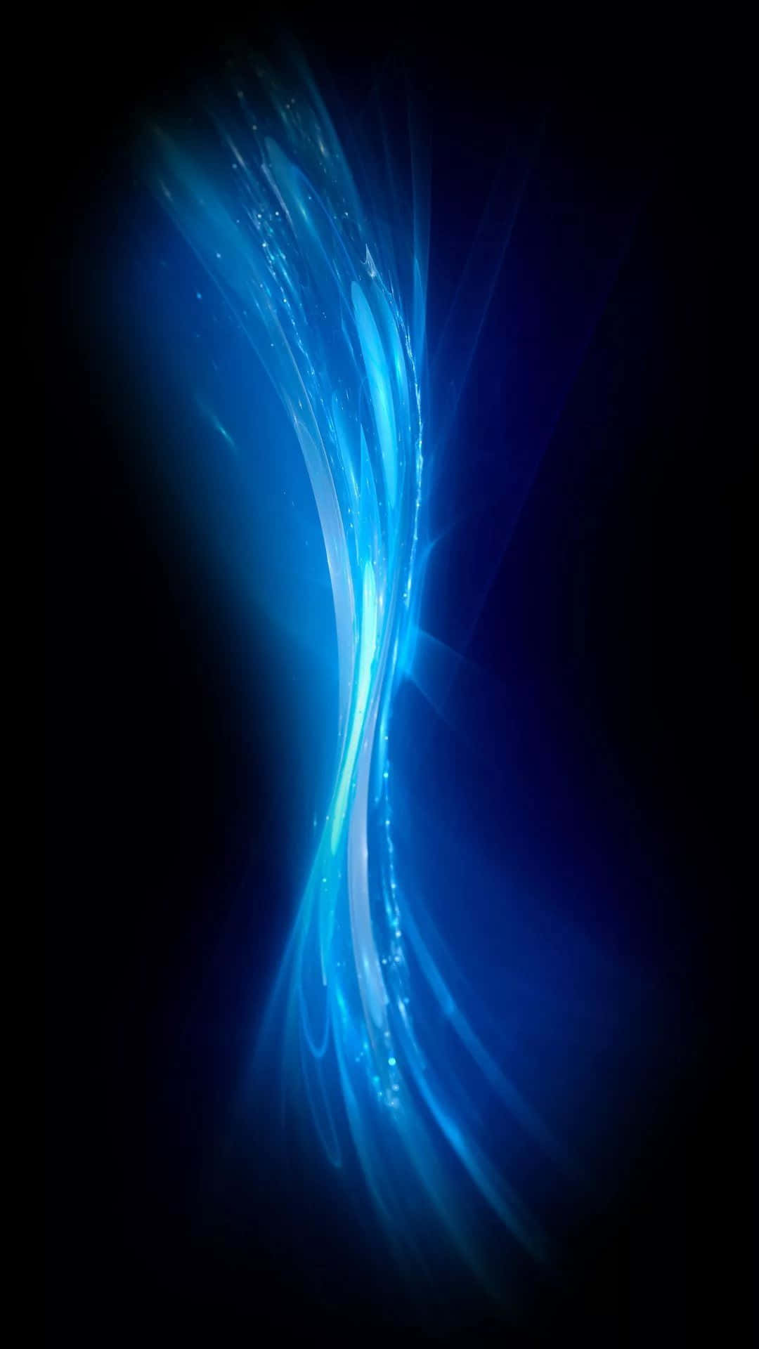 Solid Blue iPhone, electric blue, pitch black void, Full HD Phone Wallpaper