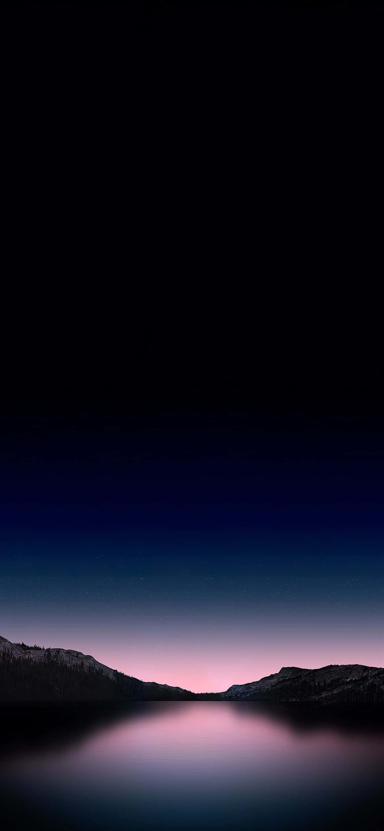 solid blue iphone, 1242 x 2688, twilight lake, 2K Phone Wallpaper