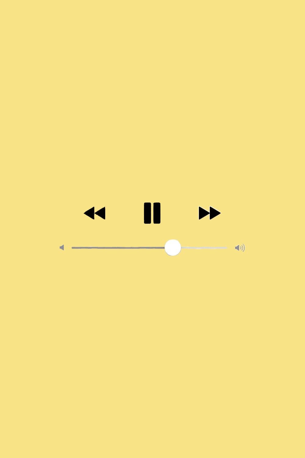 aesthetic music player, yellow, minimalist music player controls, HD Phone Wallpaper