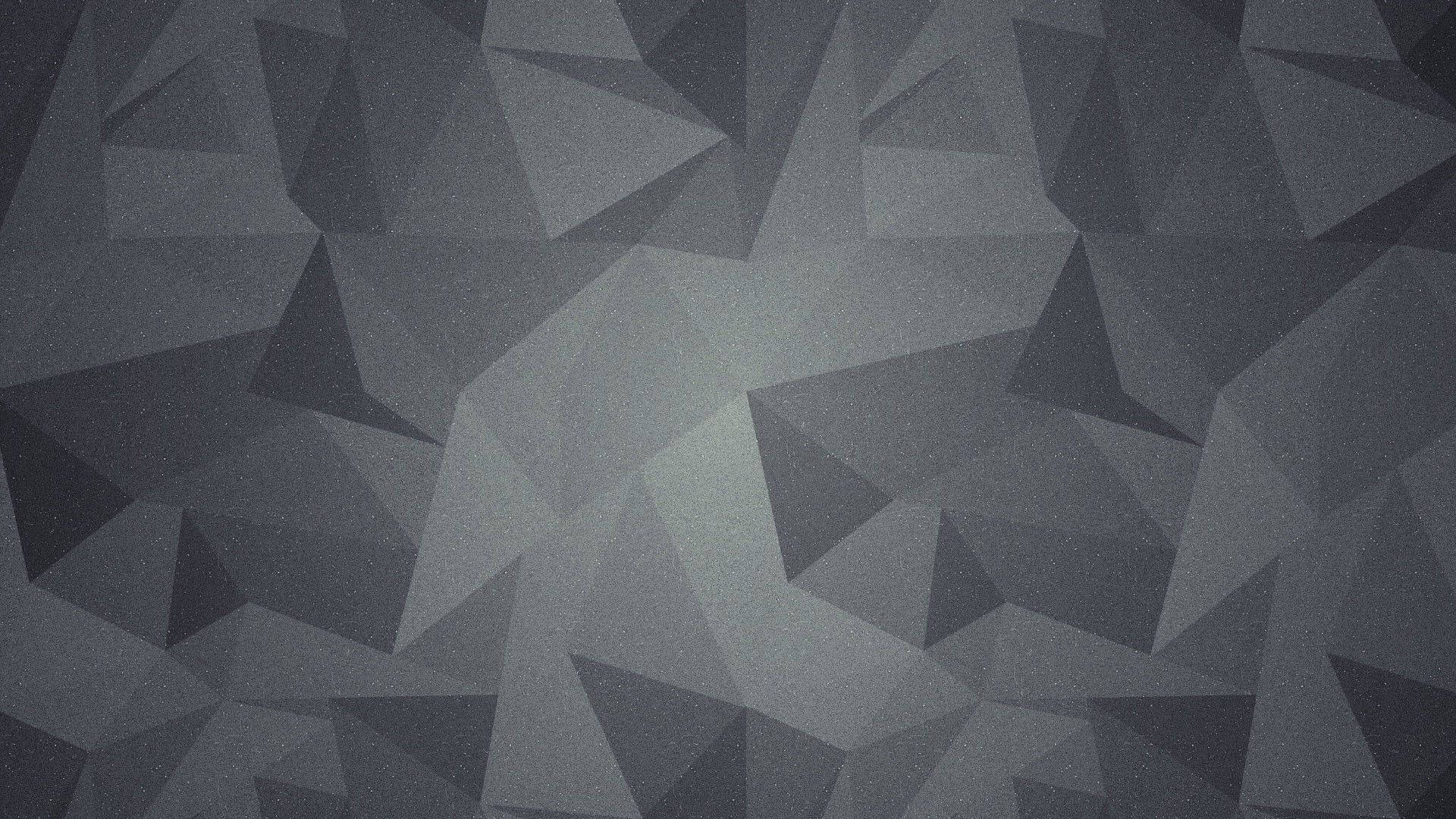 interlocking triangles, monochromatic geometric wallpaper, varying shades of gray, Full HD Desktop Wallpaper