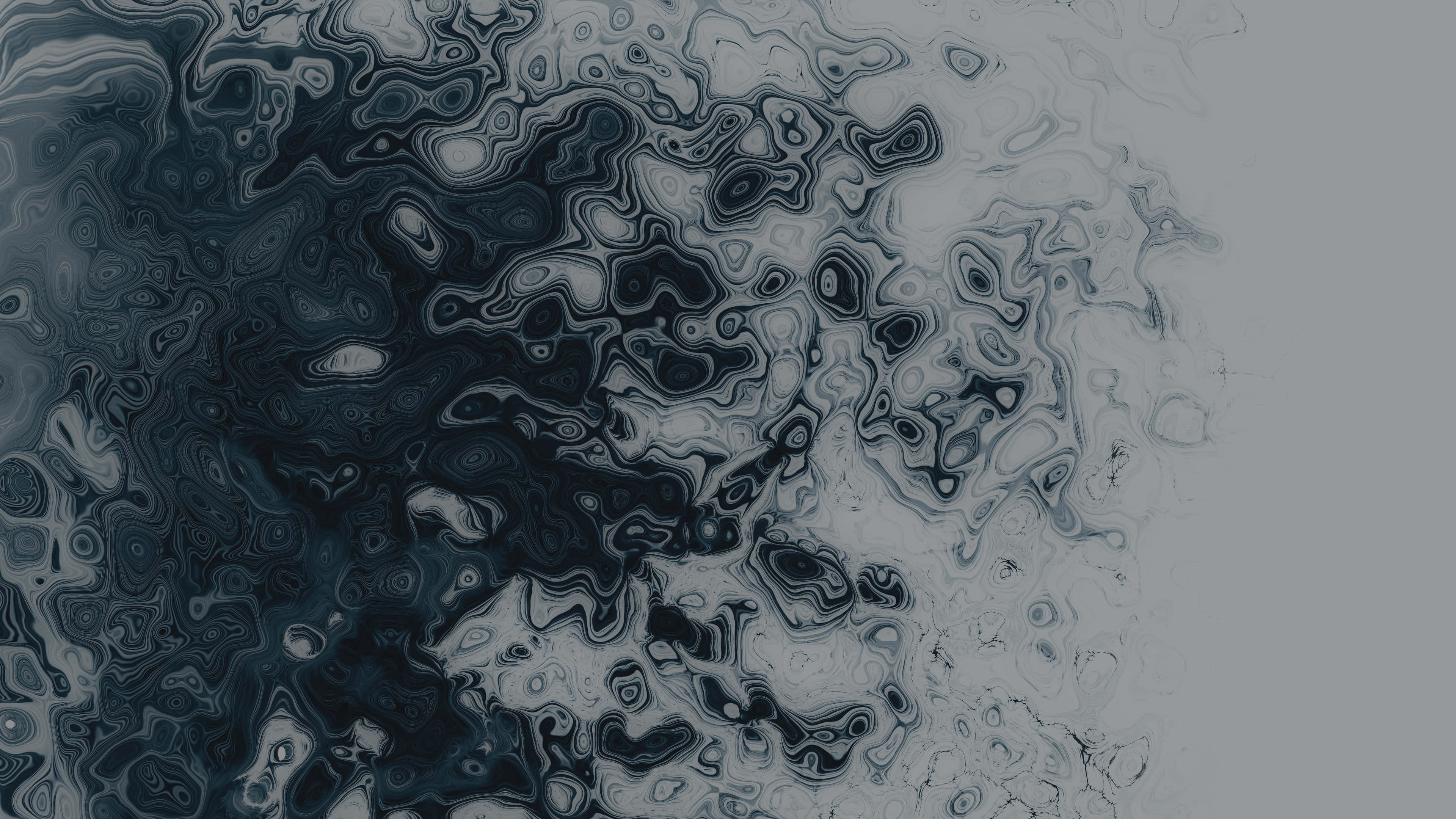 dark teal, gray, abstract fluid swirls, 4K Desktop Wallpaper