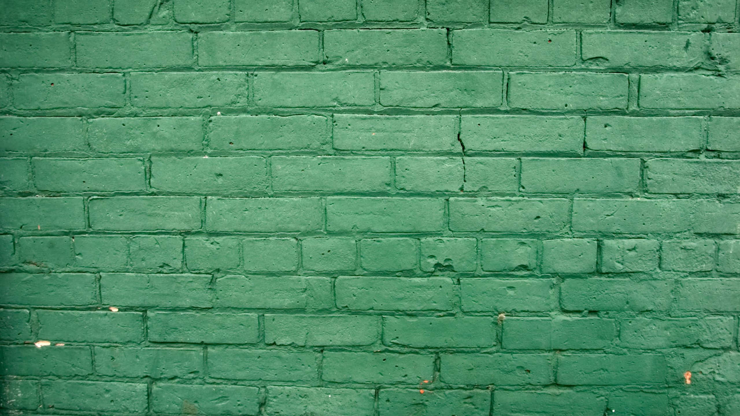 Solid Green, green-painted brick wall, texture, 2K Desktop Wallpaper