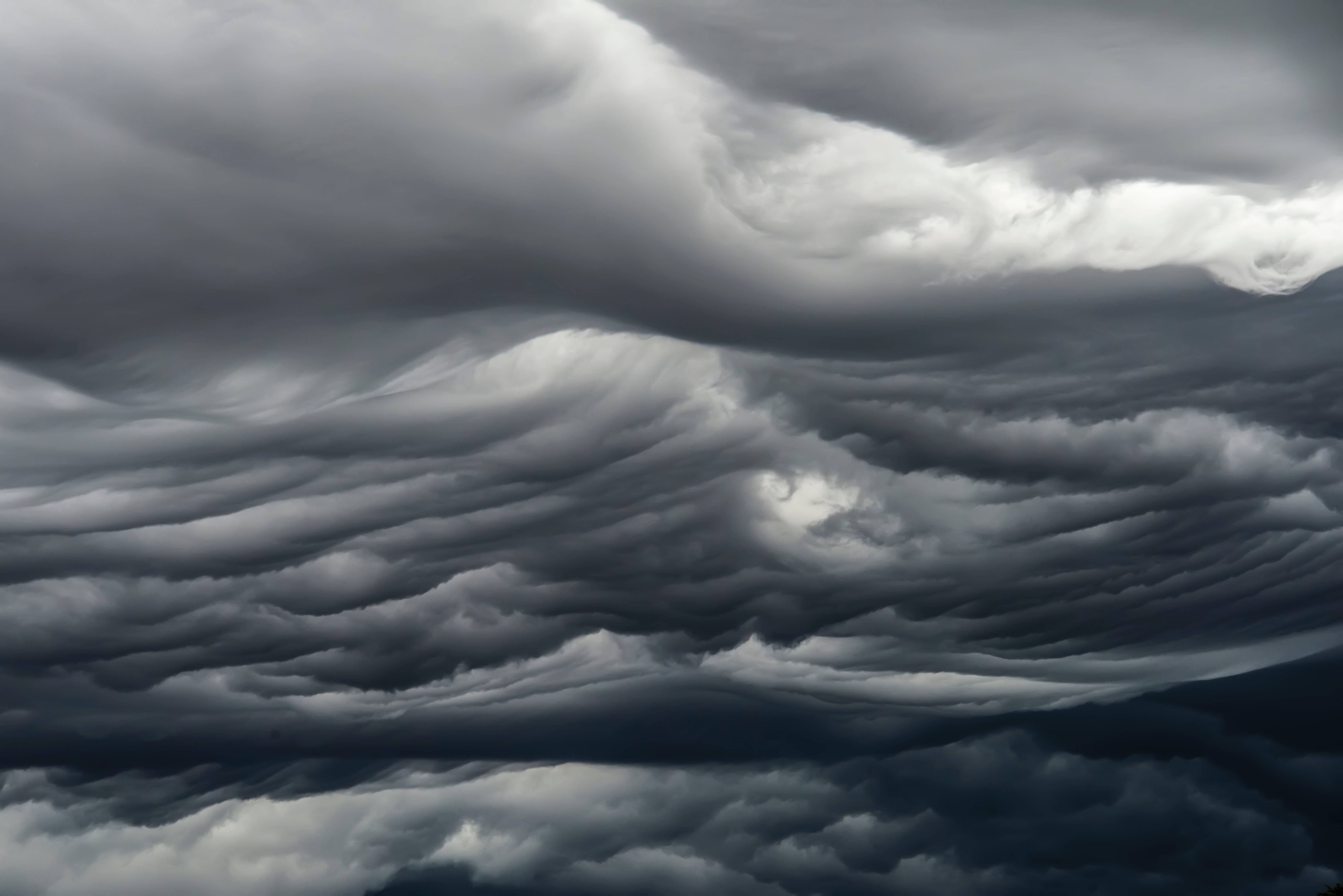 cloud background, dark gray, swirling storm clouds, 5K Desktop Wallpaper