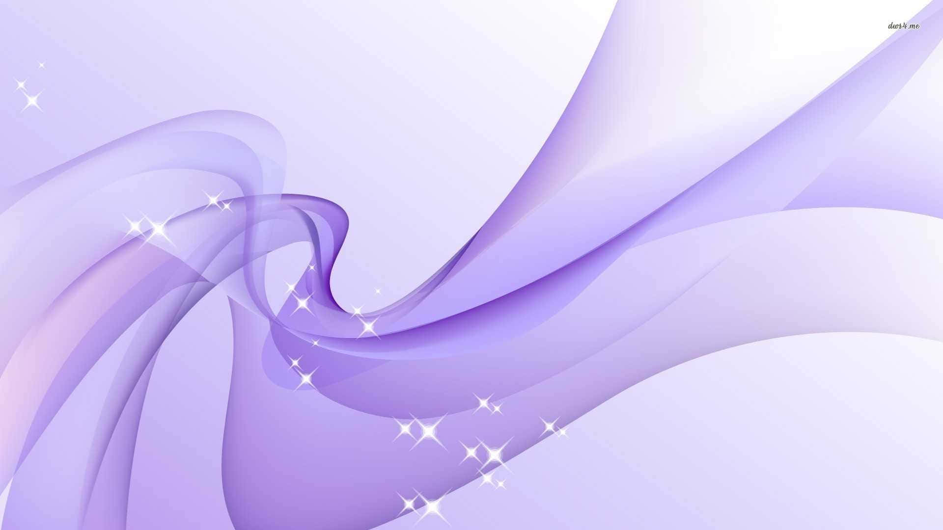 Solid Light Purple, lavender ribbons, sparkling stars, Full HD Desktop Wallpaper