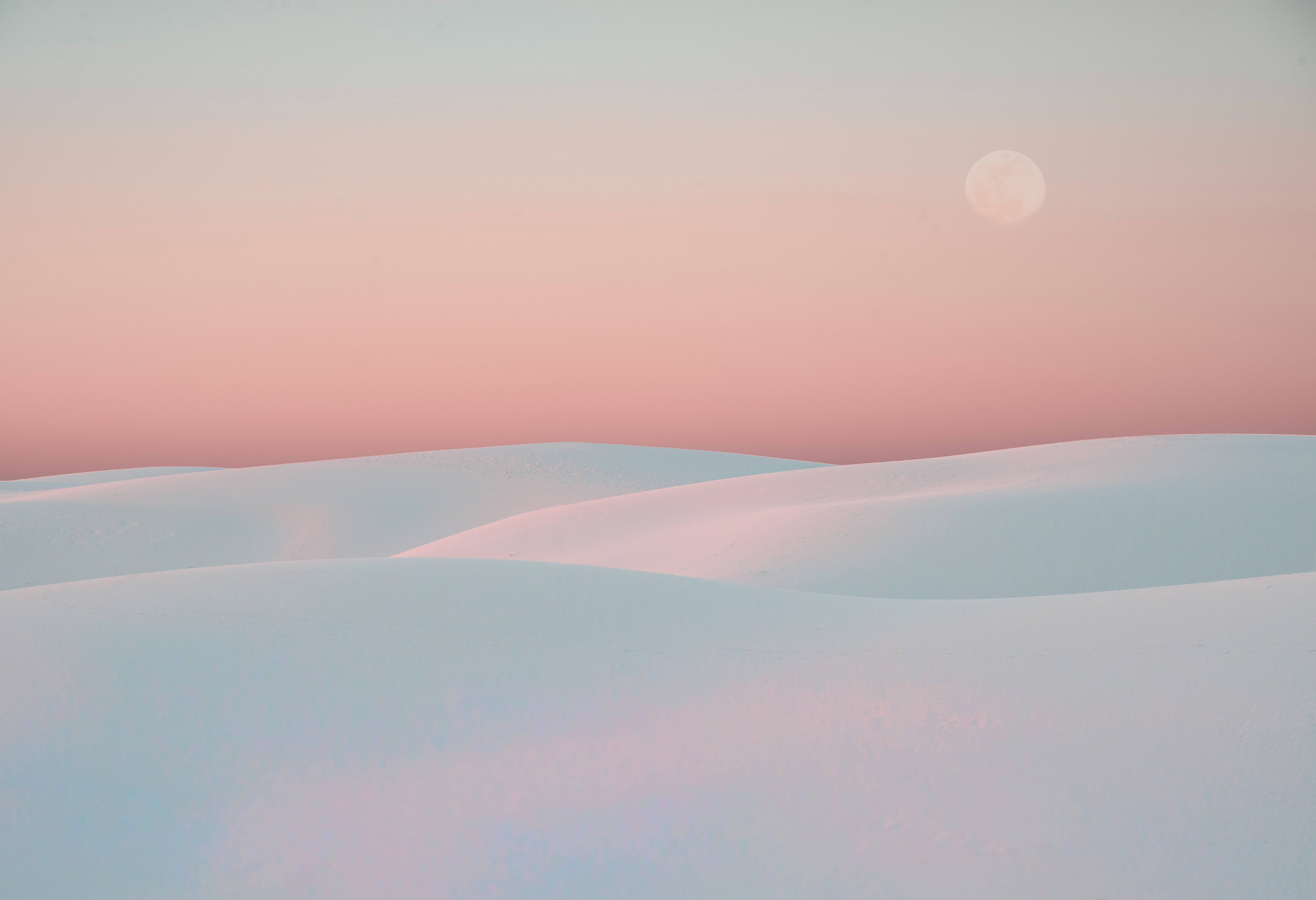 Solid Pastel Color, white desert, soft pink, 5K Desktop Wallpaper