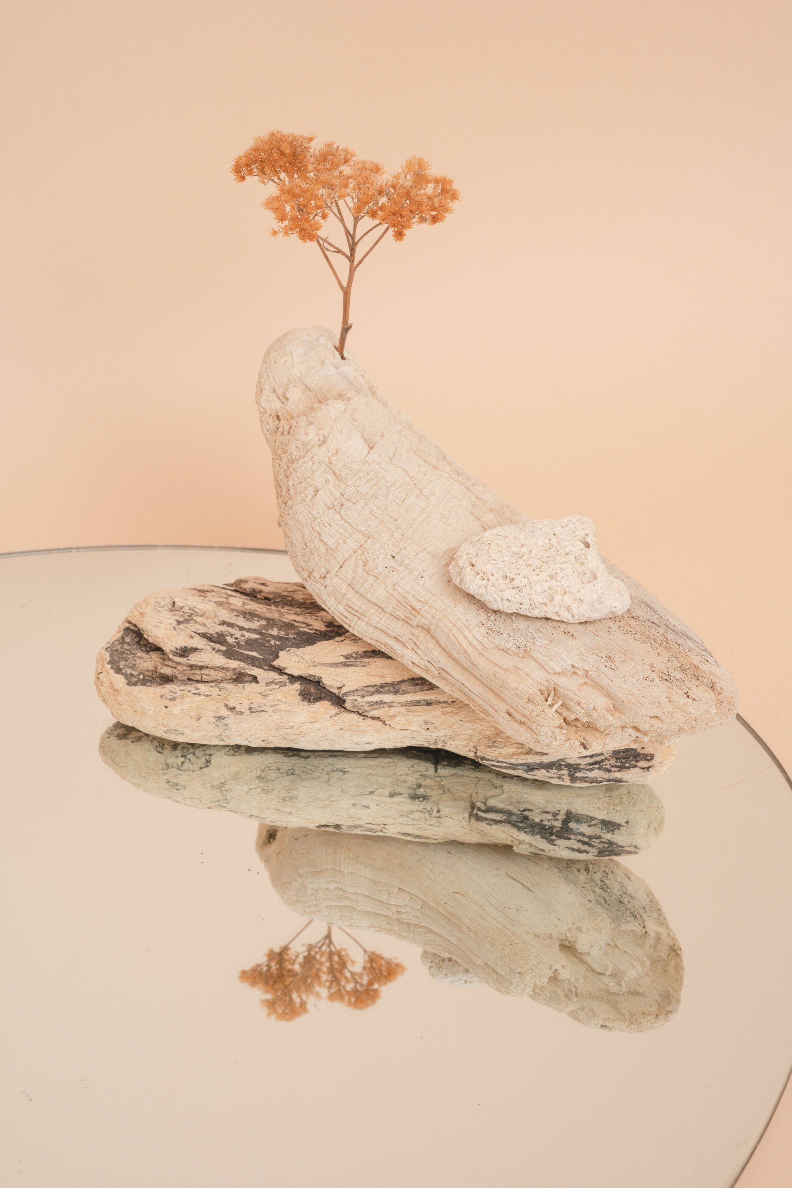 Solid Pastel Color, brown stone, textured white rock, 4K Phone Wallpaper