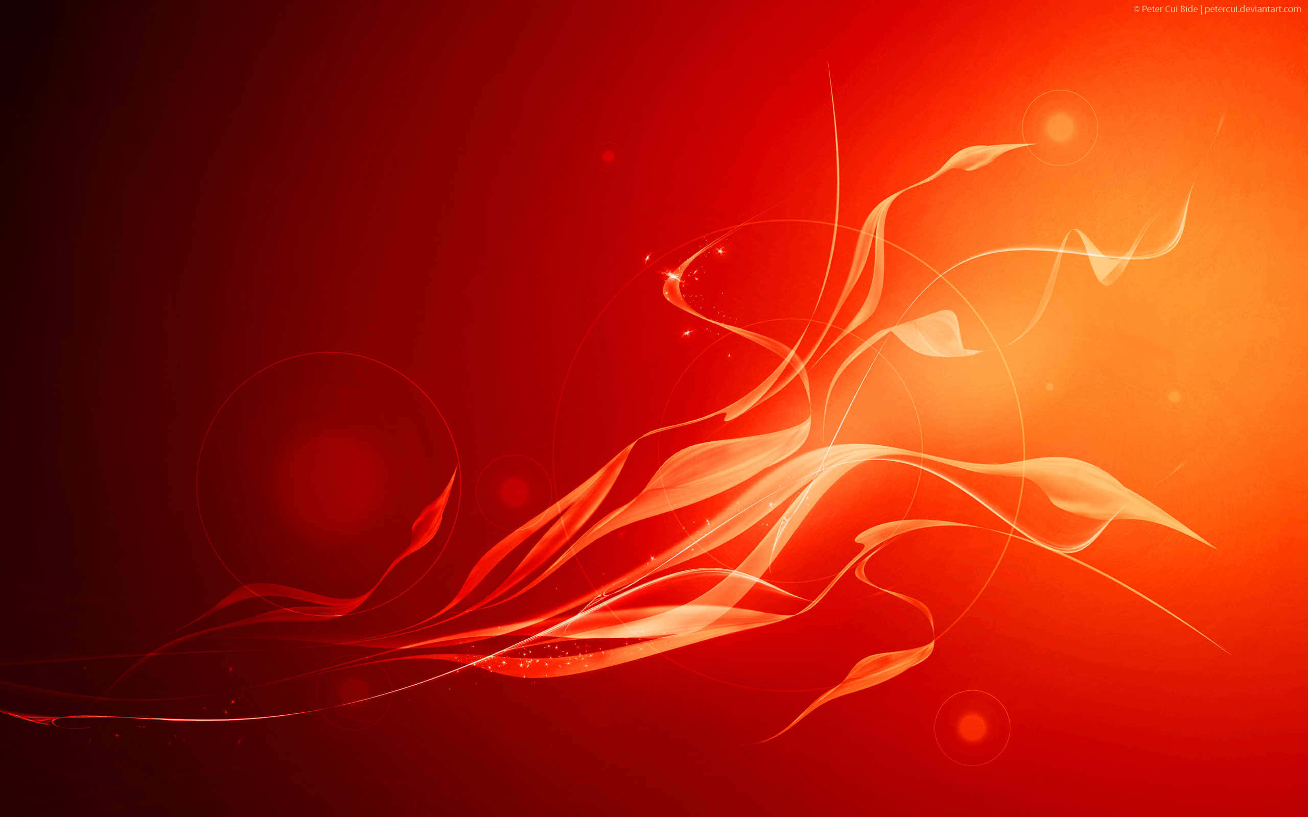 red, abstract, swirl, 2K Desktop Wallpaper