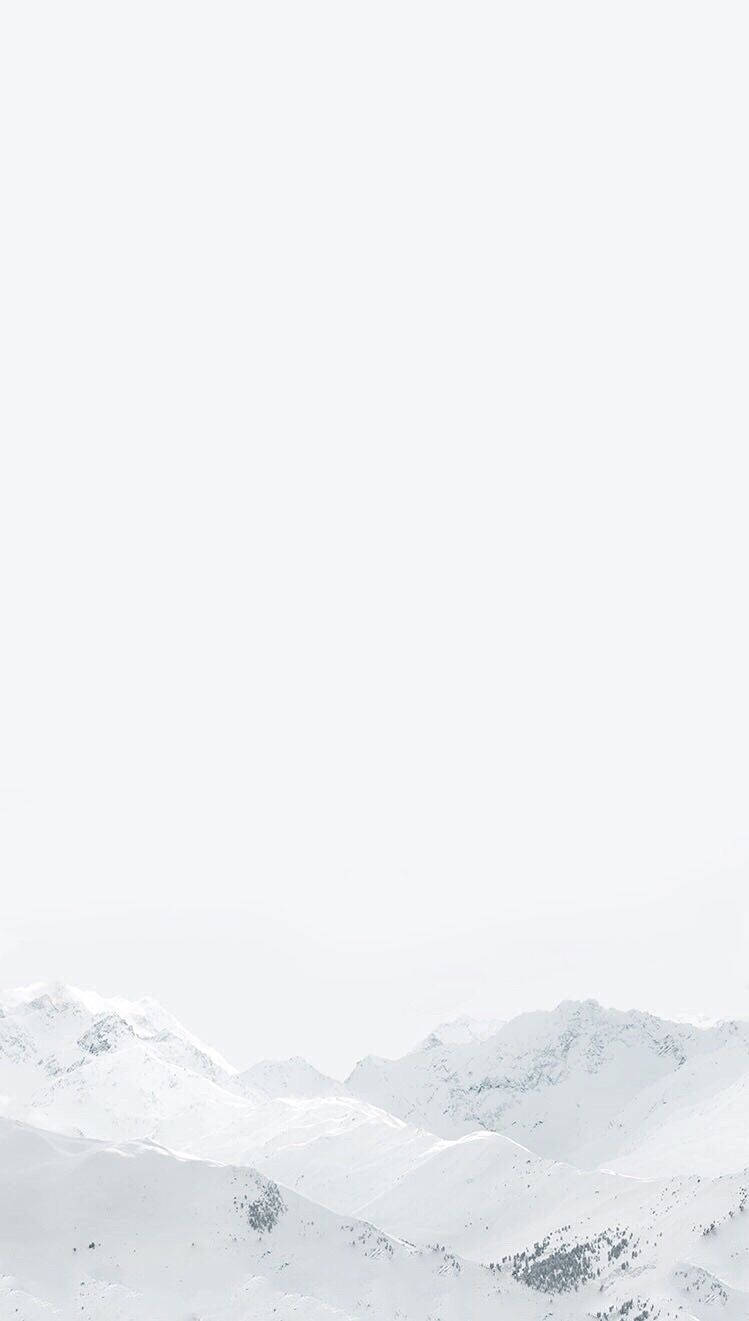 solid white, snowcapped mountain, hazy white sky, HD Phone Wallpaper