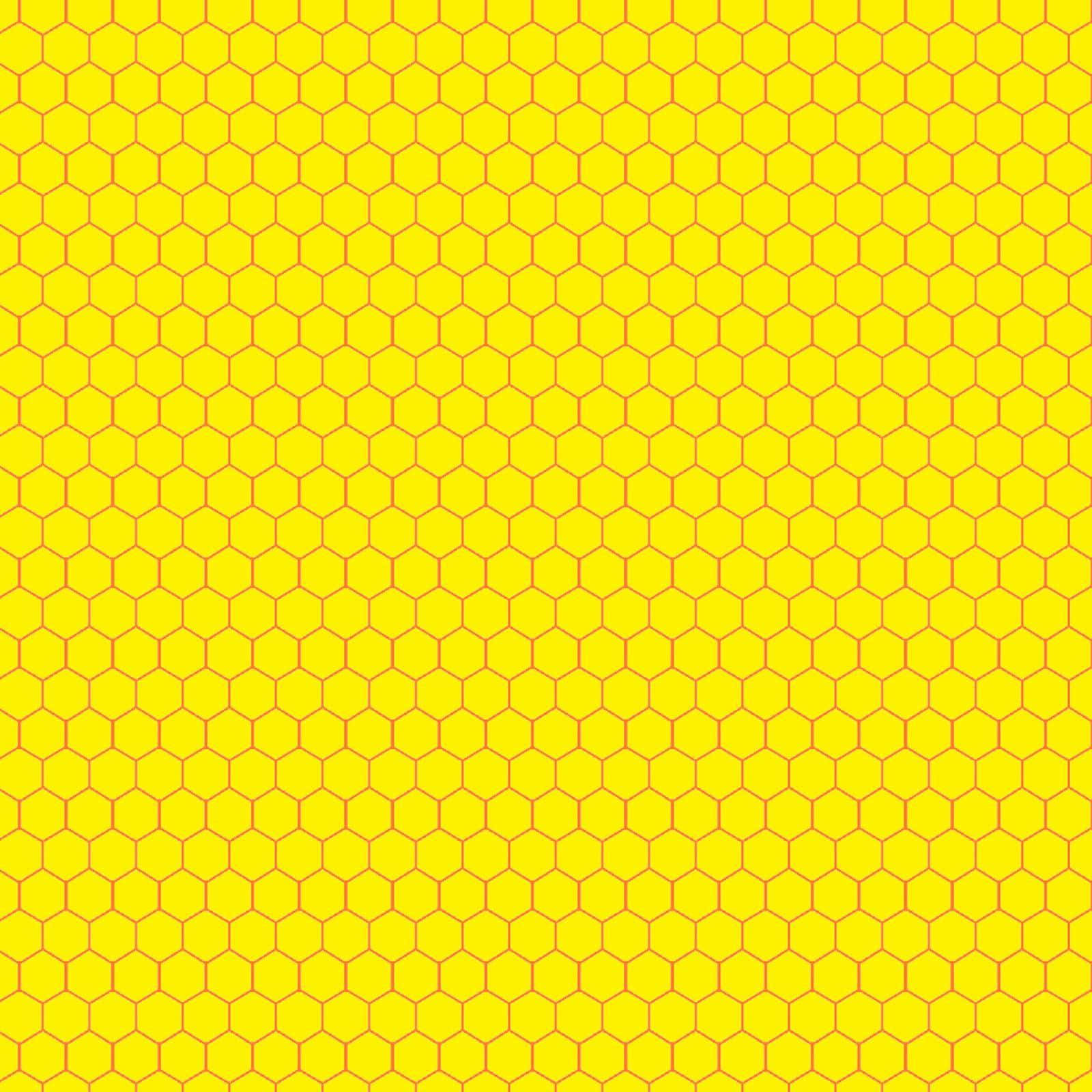 Solid Yellow, vibrant yellow, hexagonal grid pattern, HD Desktop Wallpaper