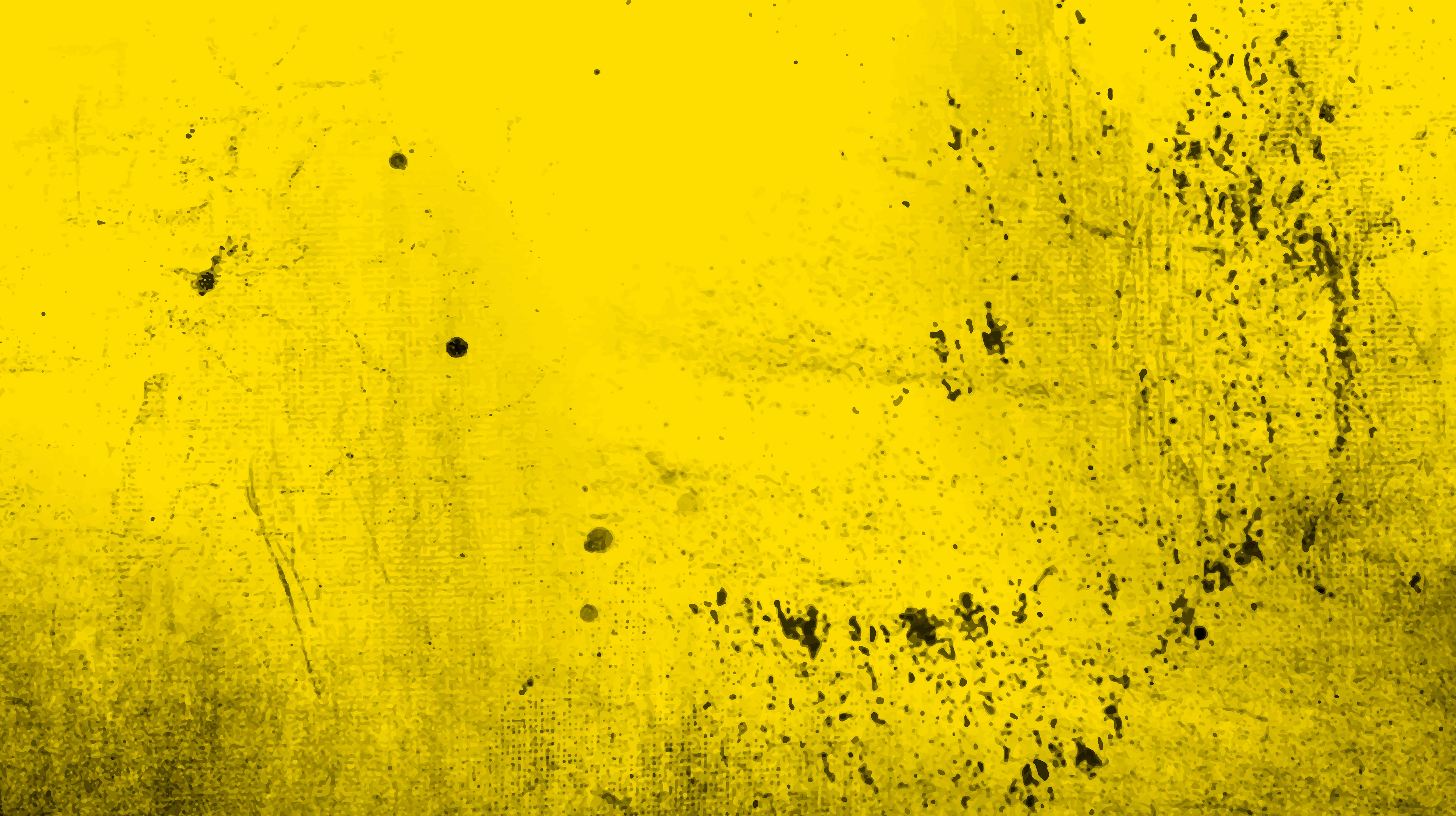 Solid Yellow, grunge texture, vibrant yellow, 4K Desktop Wallpaper