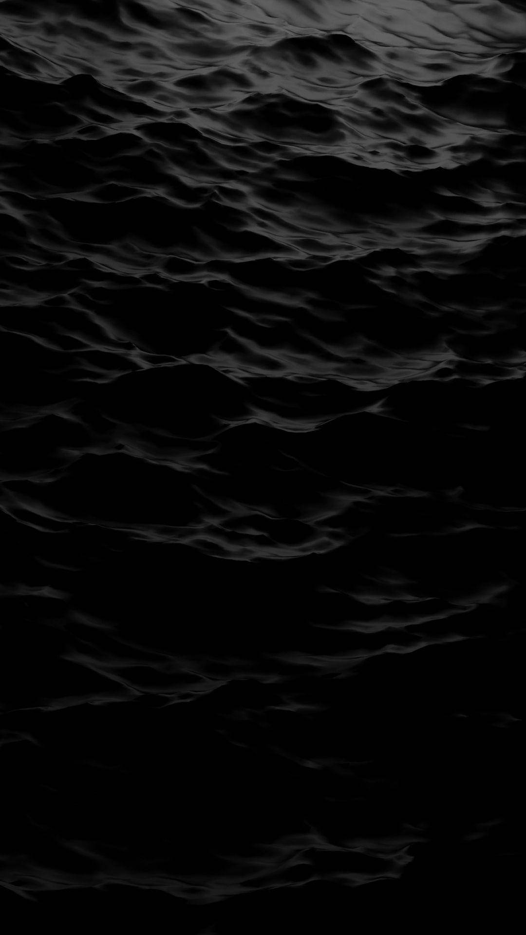 Solid Black 4K Dark Water, dark textured waves, black abyss, Full HD Phone Wallpaper