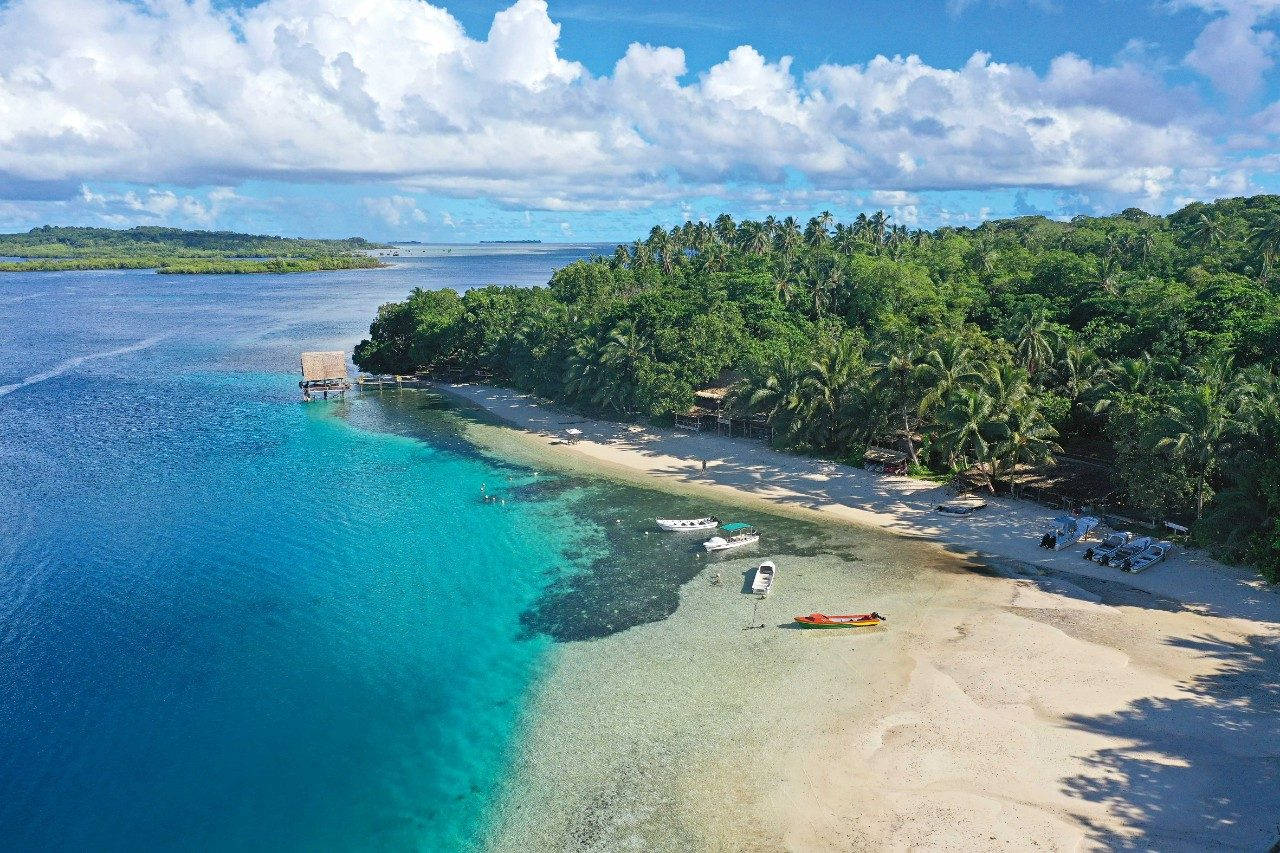 Solomon Islands, tropical beach, turquoise waters, HD Desktop Wallpaper