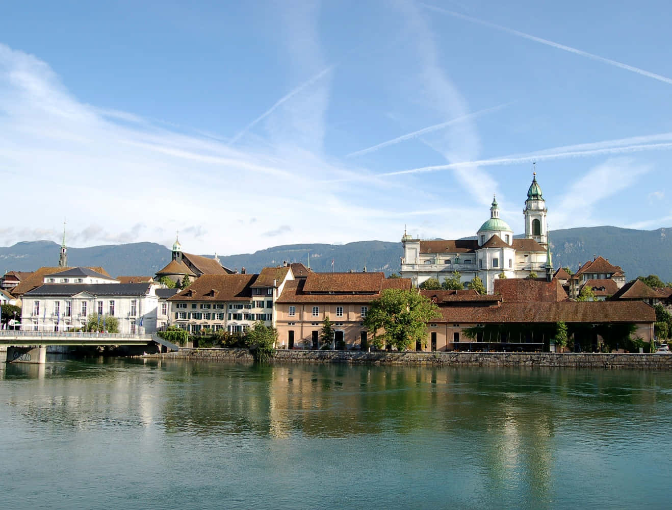 Solothurn Switzerland, historic buildings, cathedral, HD Desktop Wallpaper