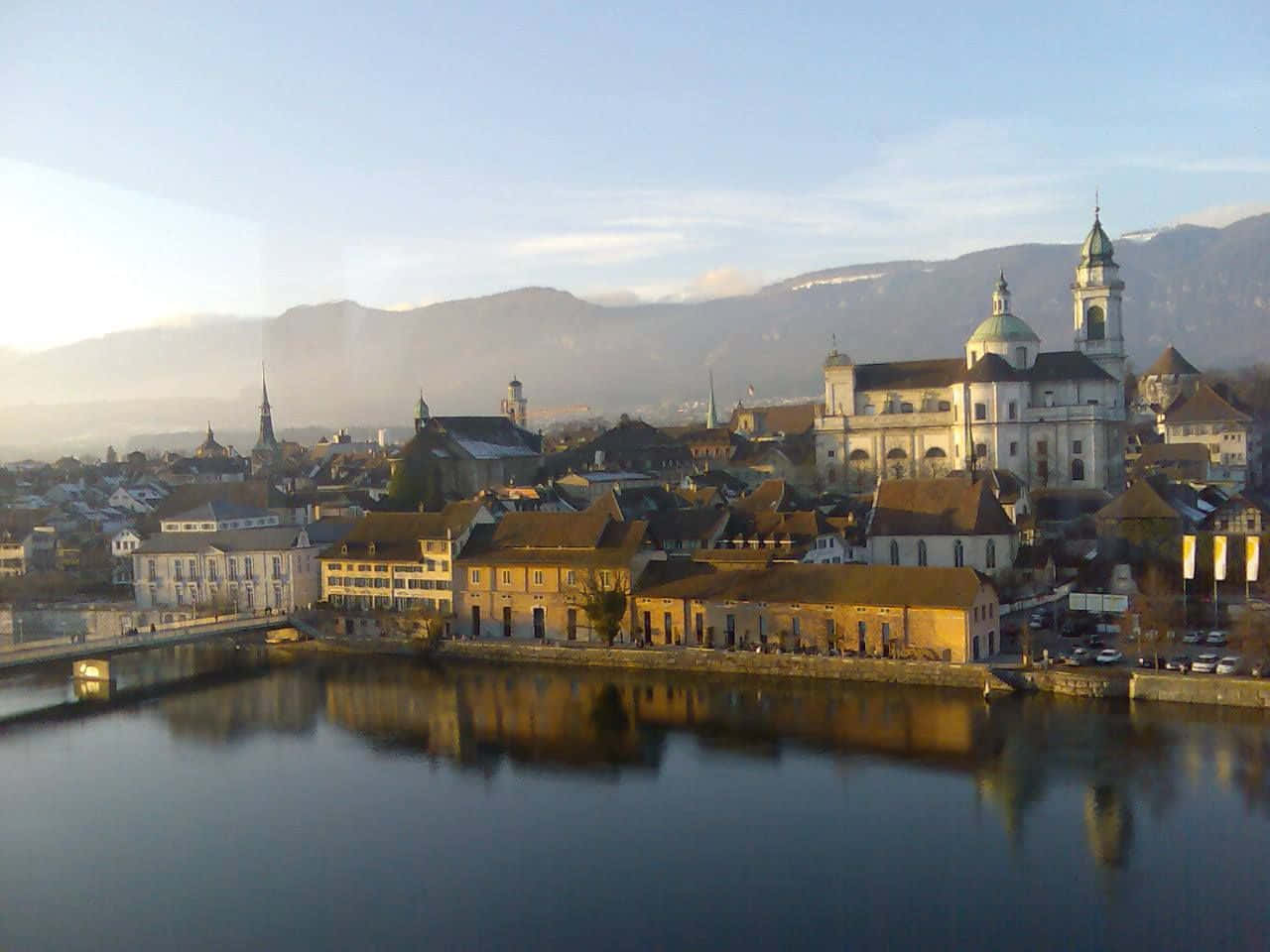 Solothurn, cityscape, blue sky, HD Desktop Wallpaper