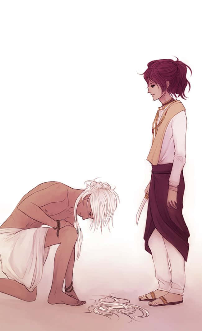 Soma Asman Kadar, white-haired, maroon-haired, SD Phone Wallpaper