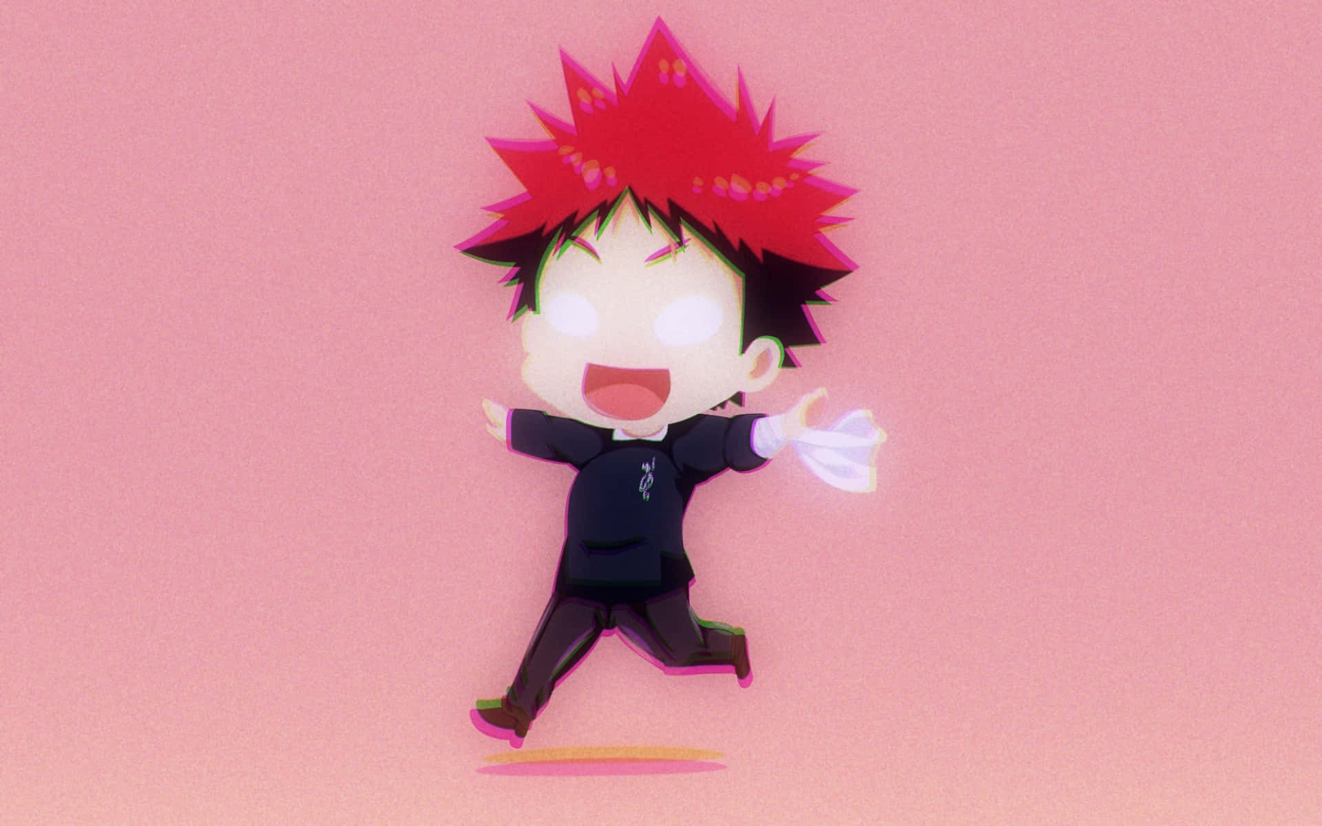 Soma Yukihira, chibi, spiky red hair, Full HD Desktop Wallpaper