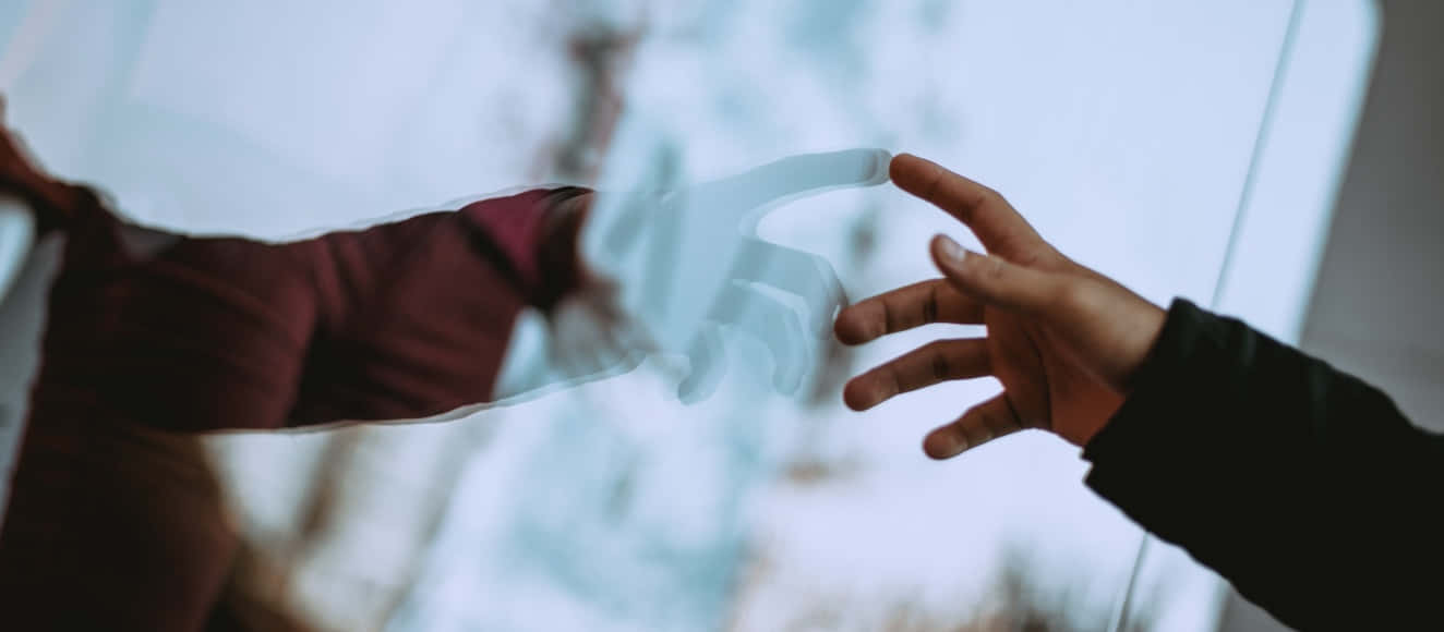 Somatic, hand, glass pane, HD Desktop Wallpaper