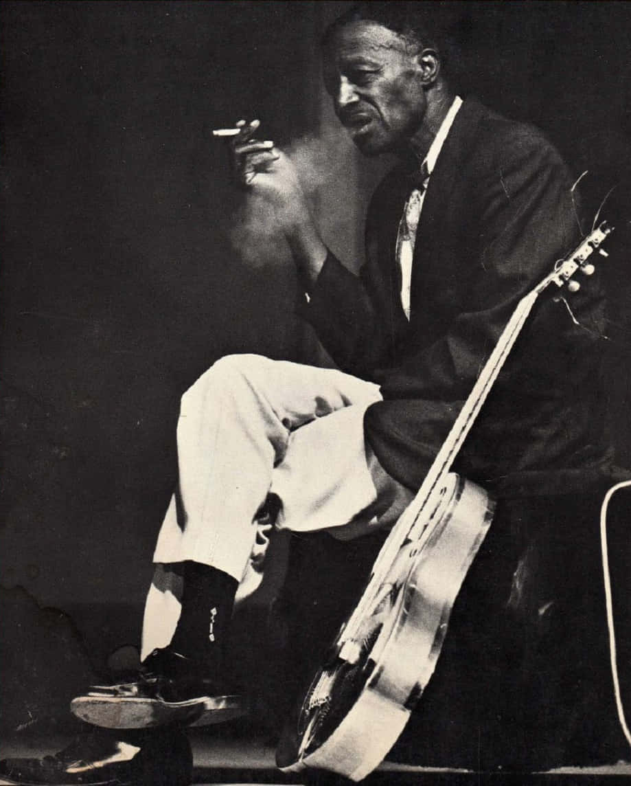 Son House, delta blues singer, black and white portrait, SD Phone Wallpaper