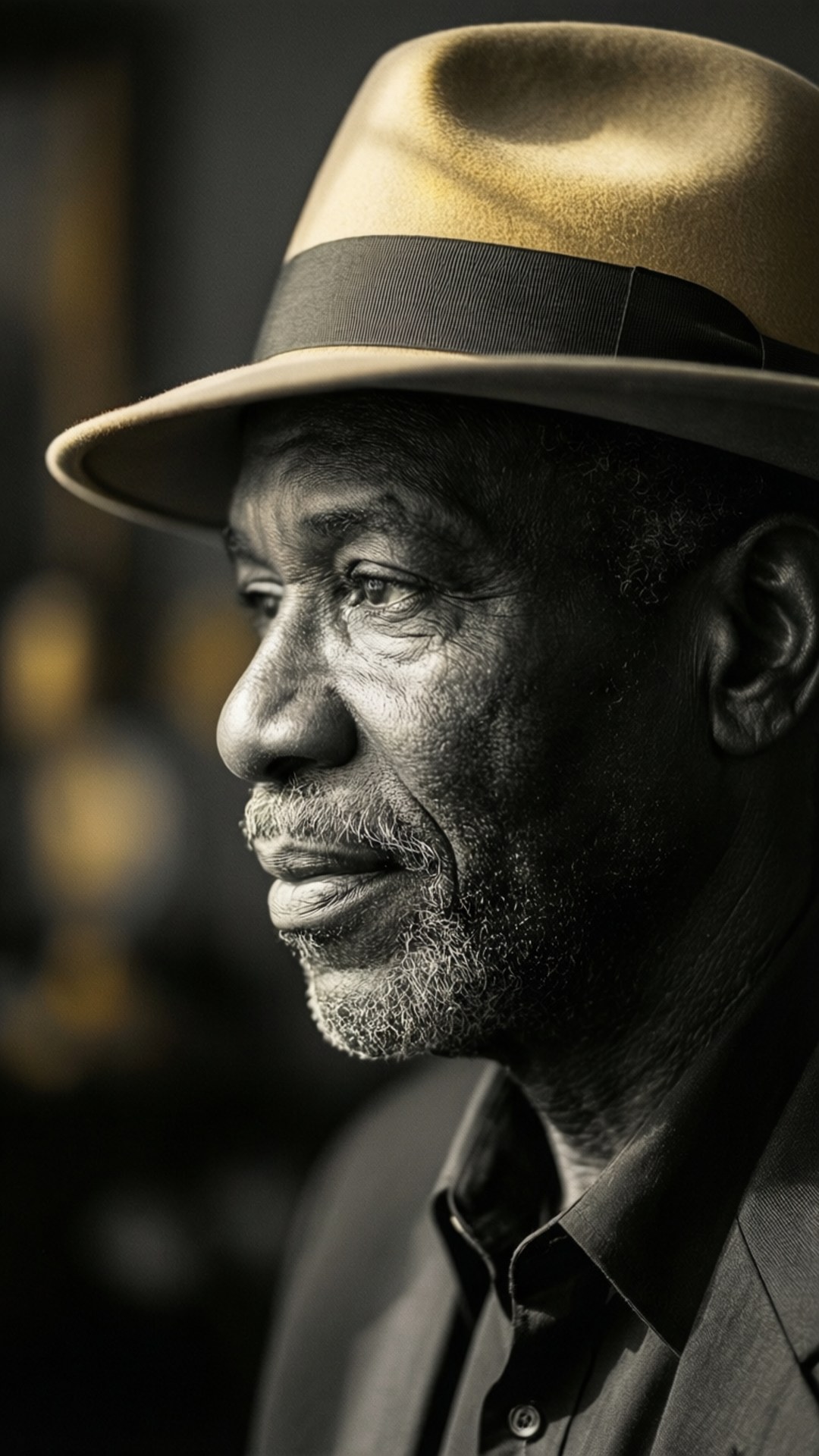 Son House, fedora, side profile, Full HD Phone Wallpaper