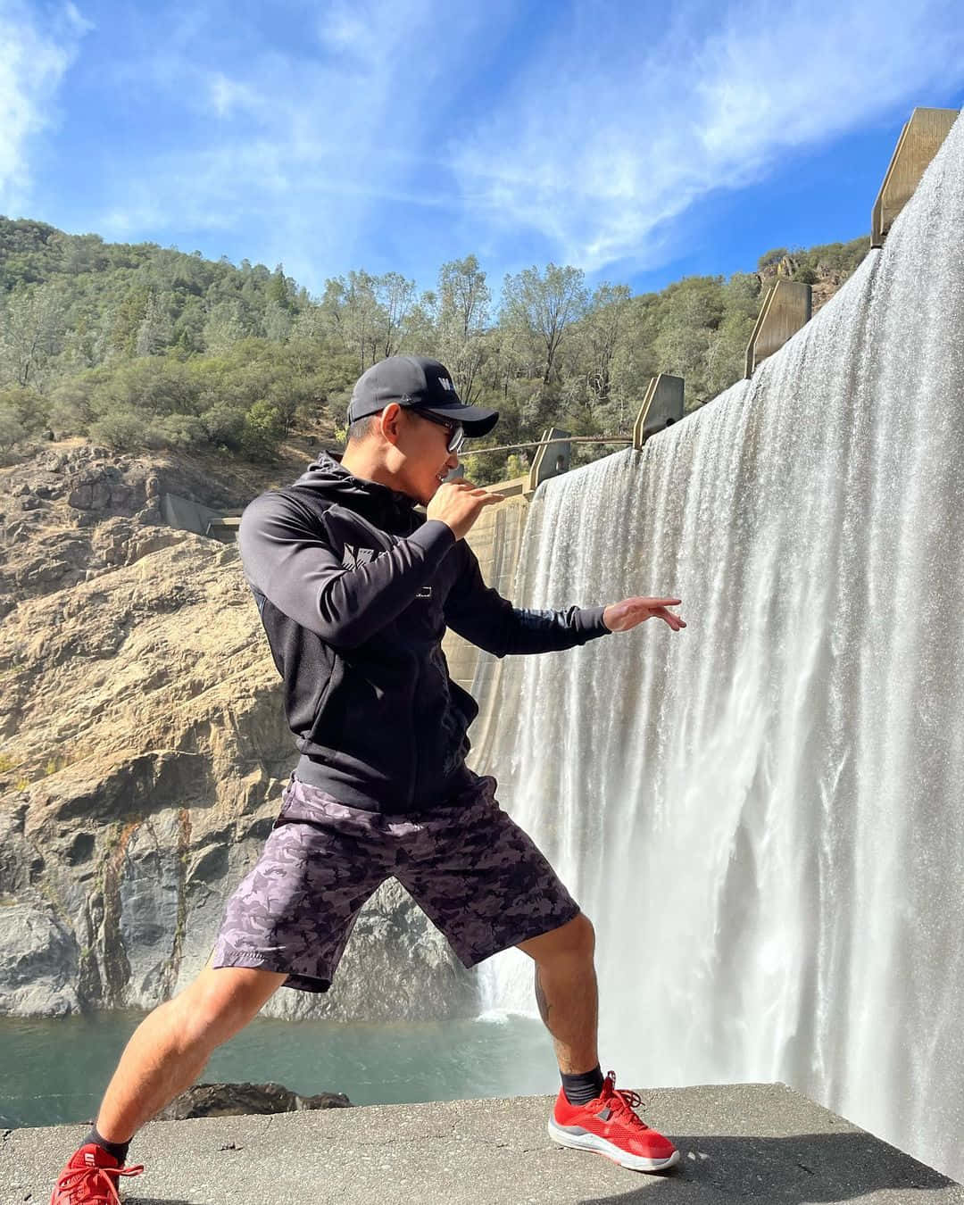 Song Yadong, dam, cascading waterfall, HD Phone Wallpaper