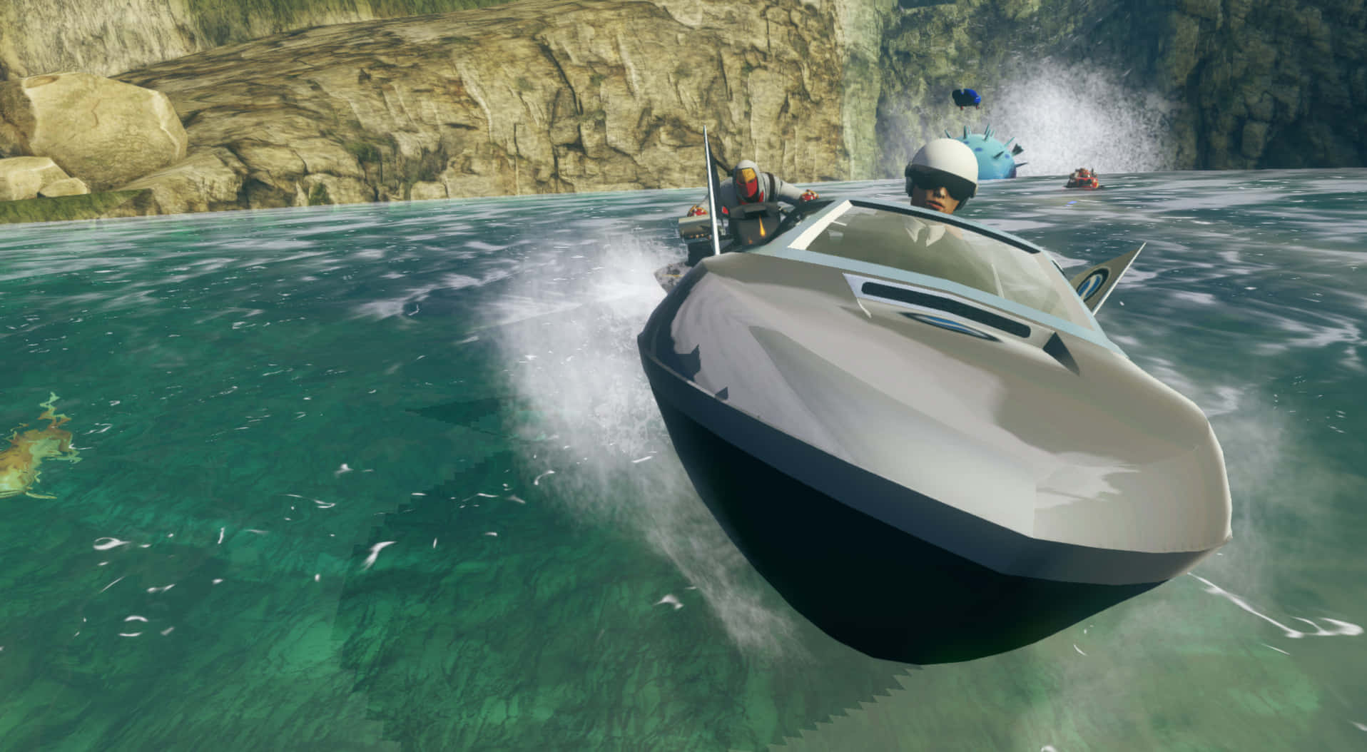 Sonic and All-Stars Racing Transformed, speedboat, turquoise waters, HD Desktop Wallpaper