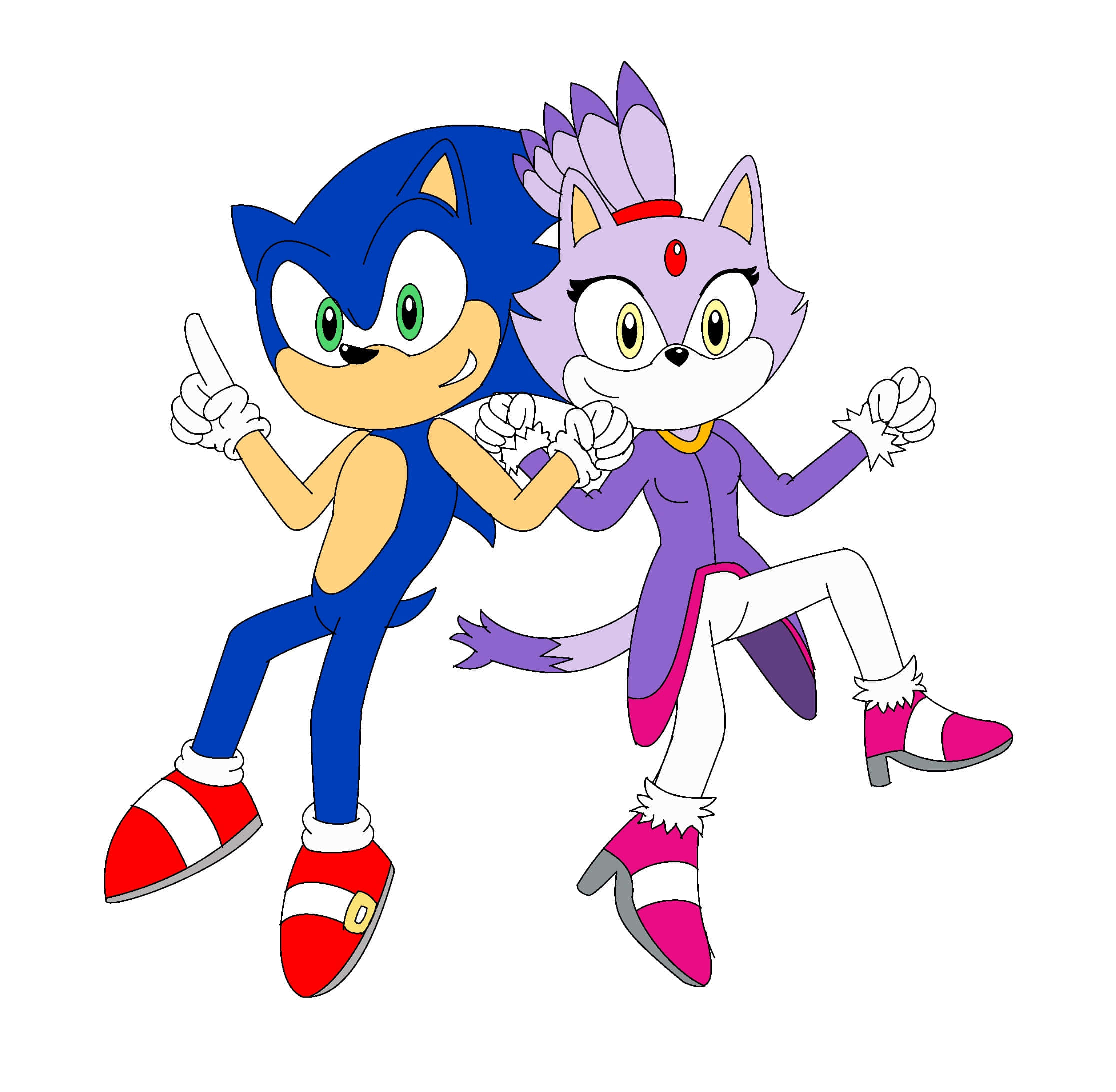 Sonic, Blaze, purple female hedgehog, Full HD Desktop Wallpaper