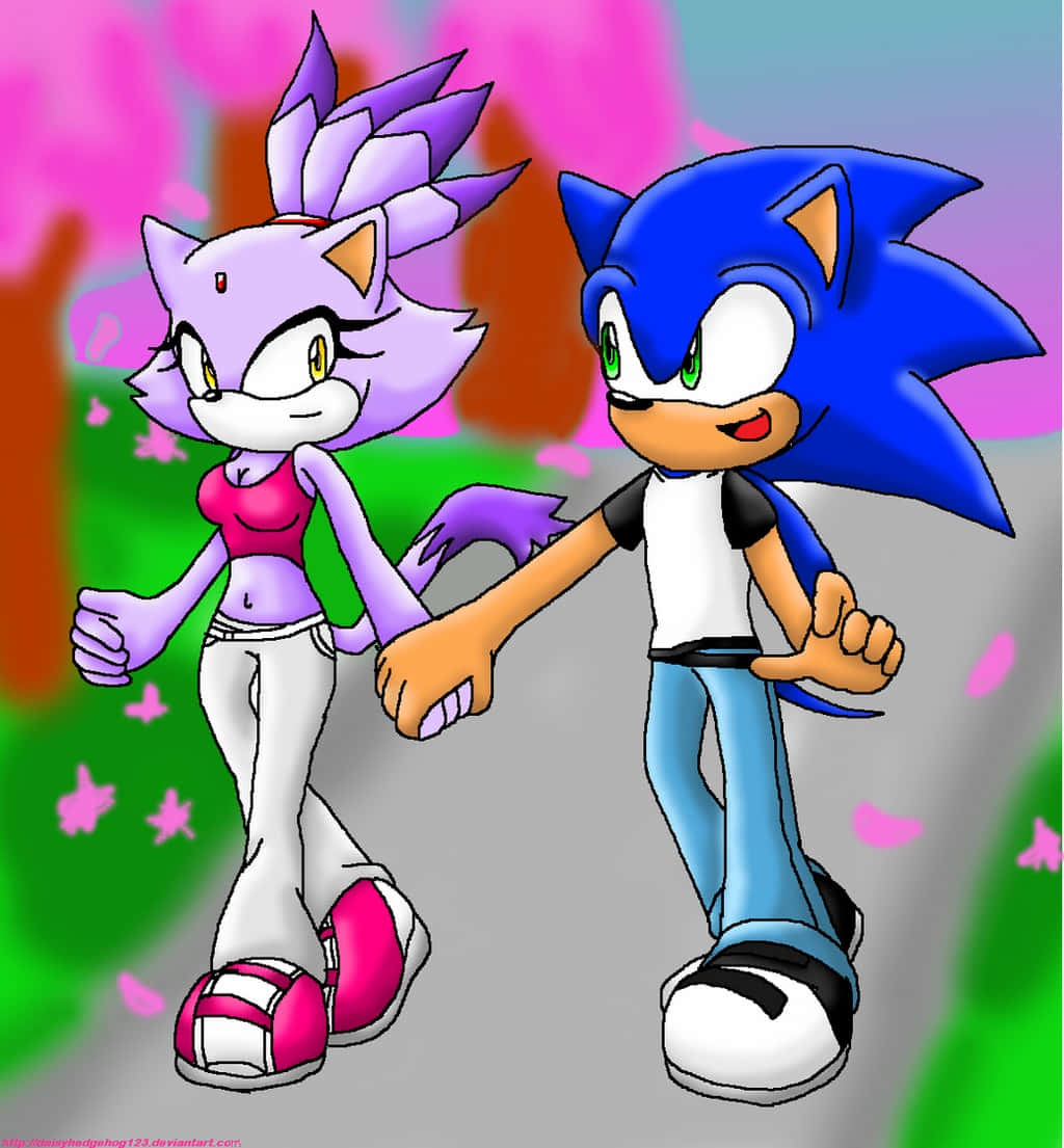 Sonic, Blaze, purple hedgehog, SD Phone Wallpaper