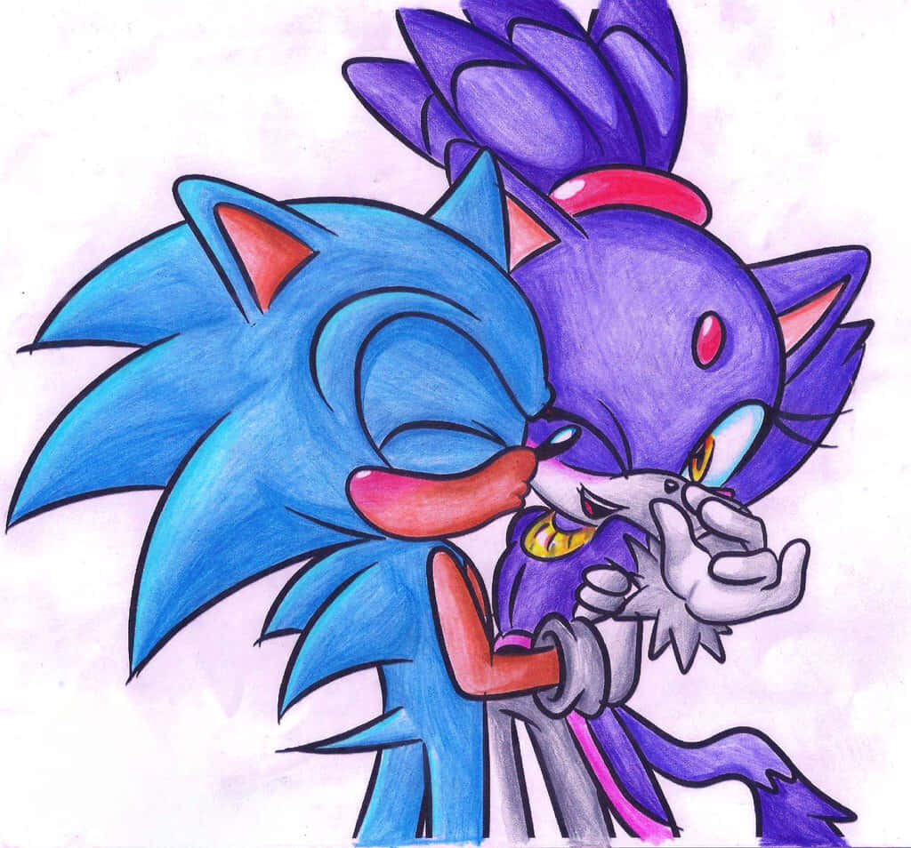 Sonic, Blaze, blue hedgehog, SD Desktop Wallpaper