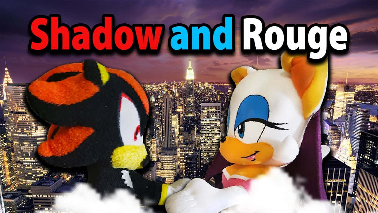 Shadow, Rouge, plushies, HD Desktop Wallpaper