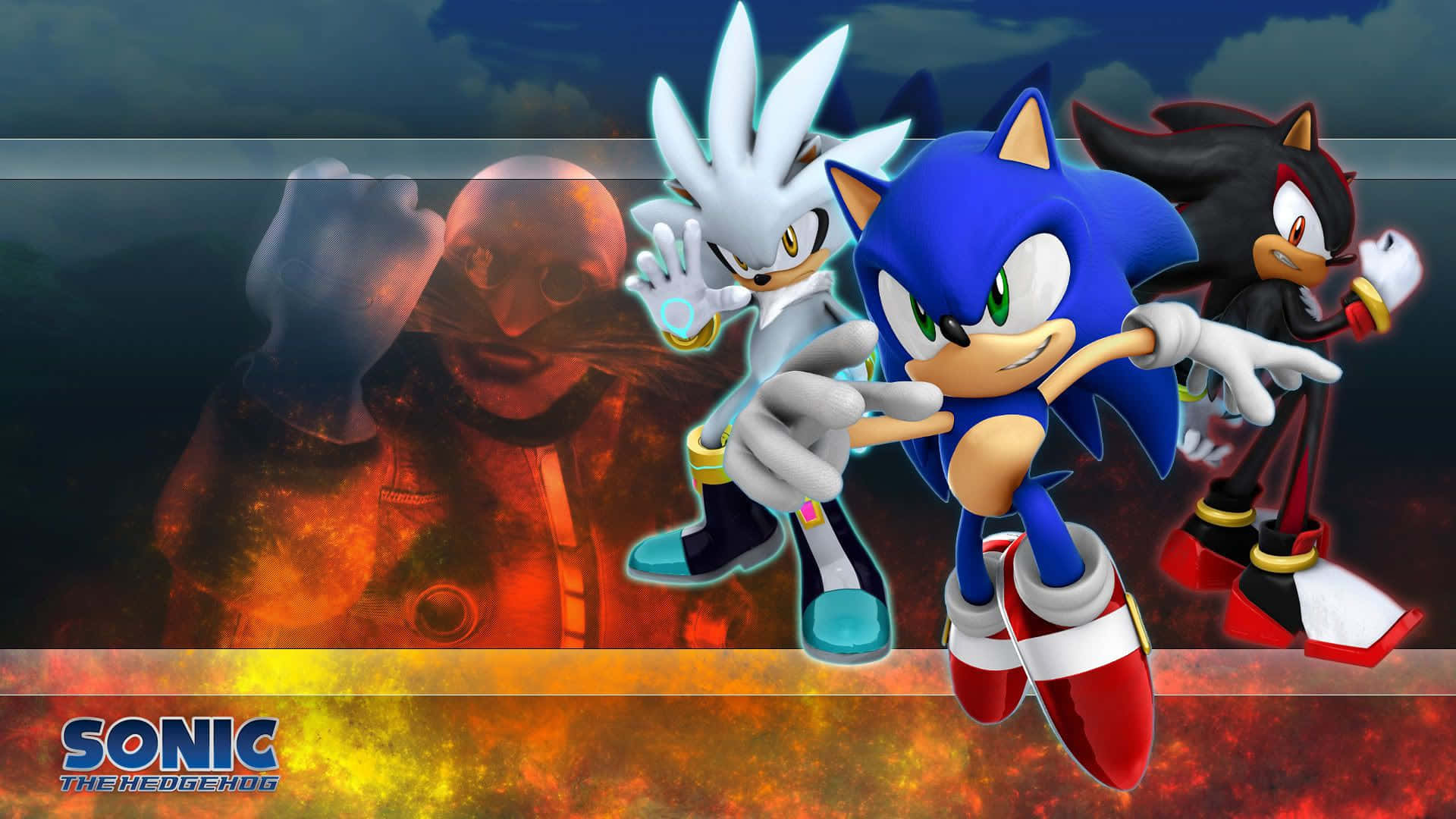 Sonic, Silver, Shadow, Full HD Desktop Wallpaper
