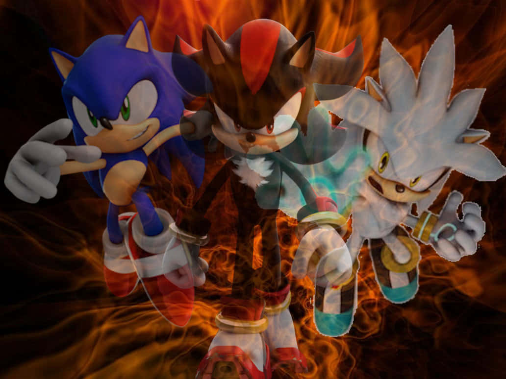 Sonic, Shadow, Silver, SD Desktop Wallpaper