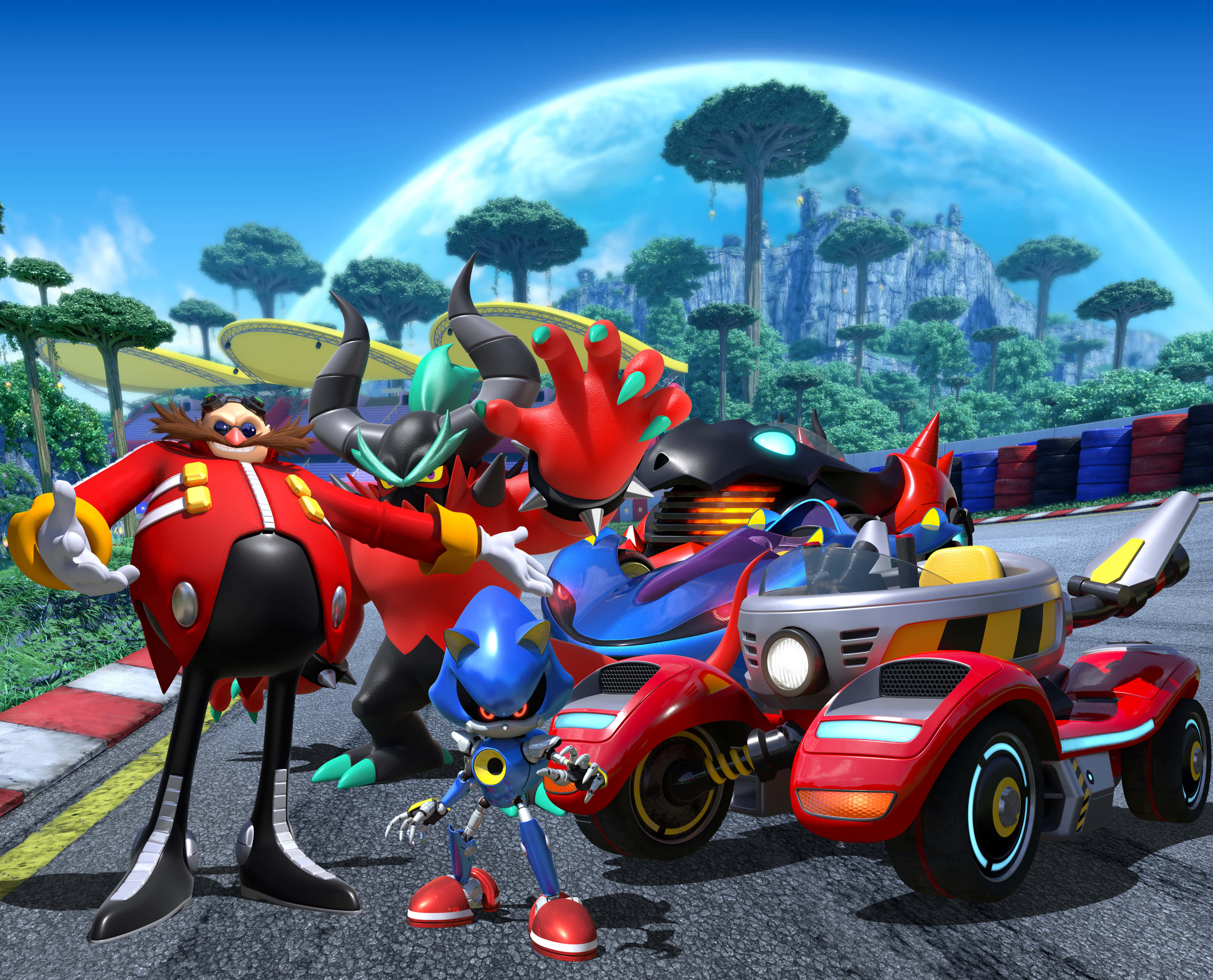 Sonic Battle Racers, Sonic, alien track, 4K Desktop Wallpaper