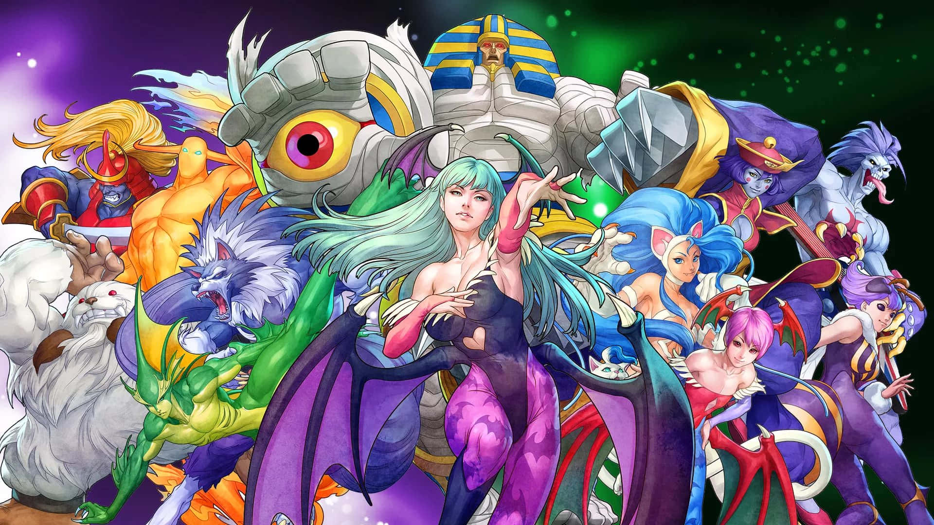 Sonic Colors, anime-style, cosmic background, Full HD Desktop Wallpaper