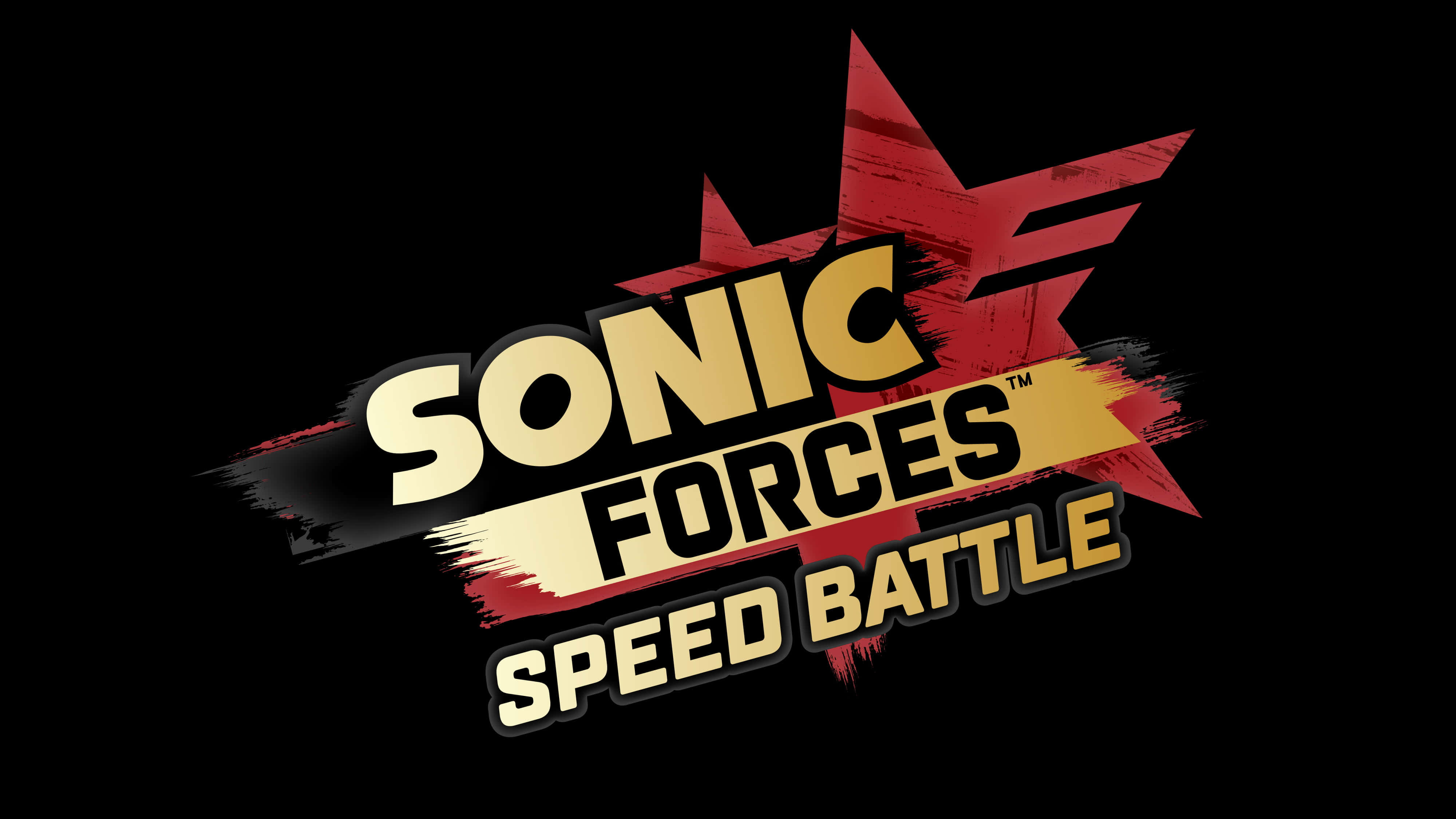 Sonic Forces Speed Battle, yellow text, red starburst, 4K Desktop Wallpaper