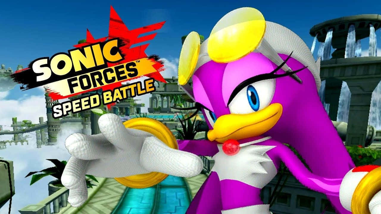 Sonic Forces Speed Battle, purple bird character, racing gear, HD Desktop Wallpaper