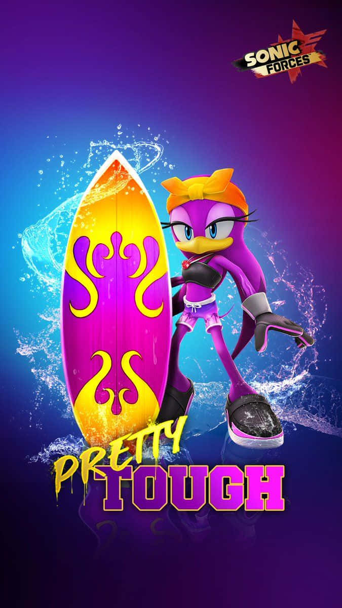 Sonic Forces Speed Battle, purple anthropomorphic fox, surf outfit, SD Phone Wallpaper